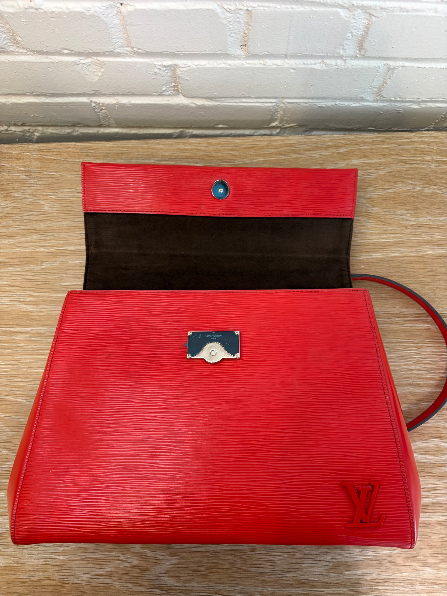 Louis Vuitton Red Cluny MM Epi Leather