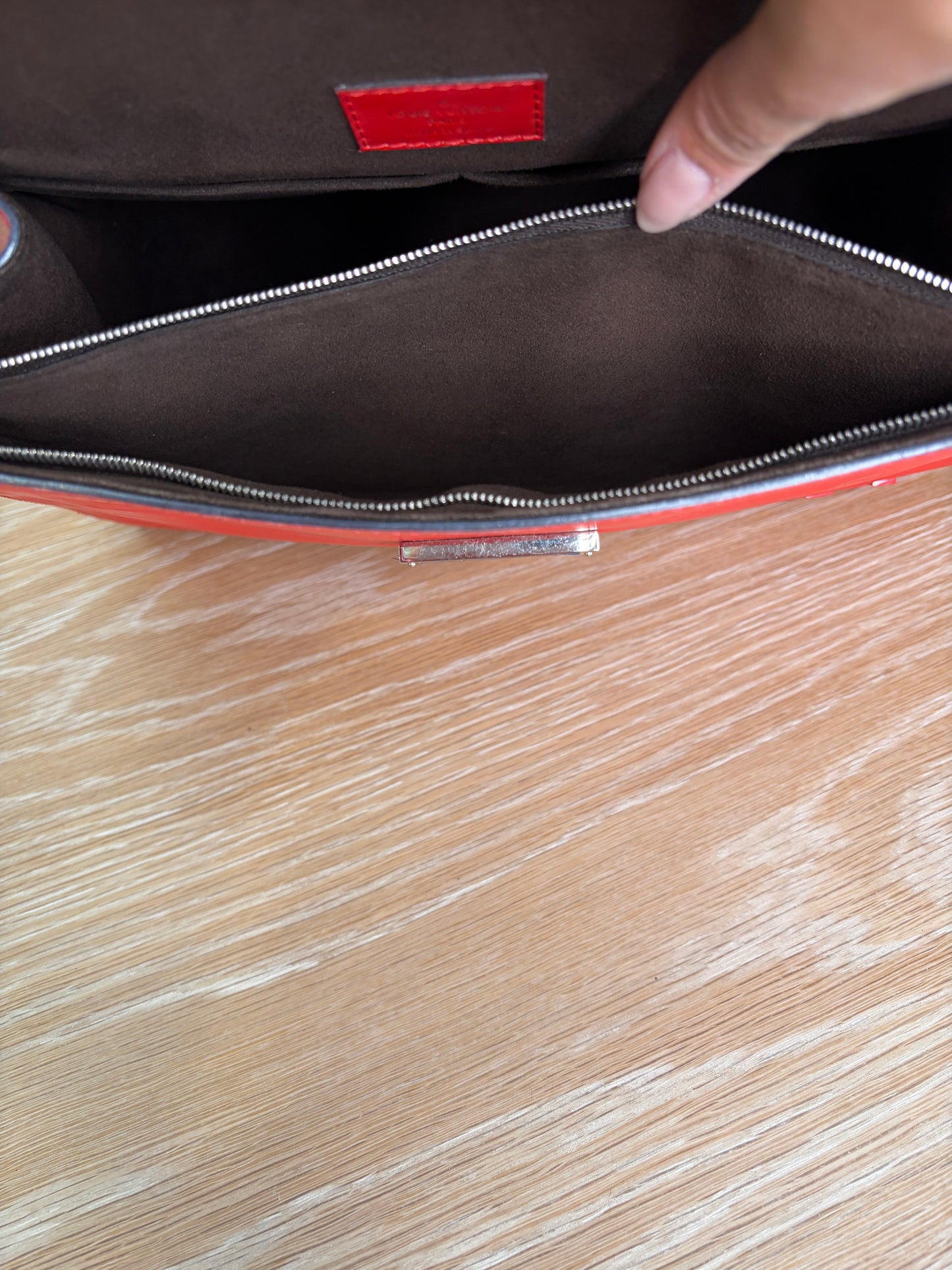 Louis Vuitton Red Cluny MM Epi Leather