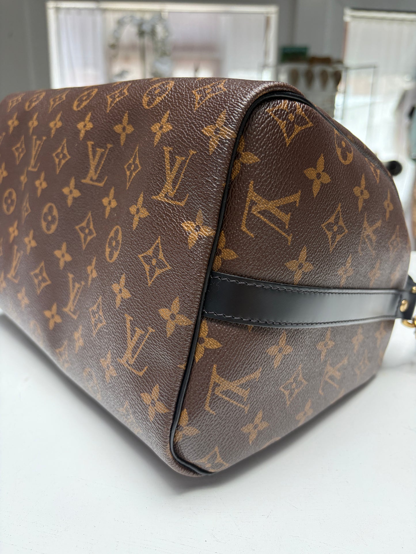 Louis Vuitton Monogram My World Tour Speedy 30 Black Bandouliere