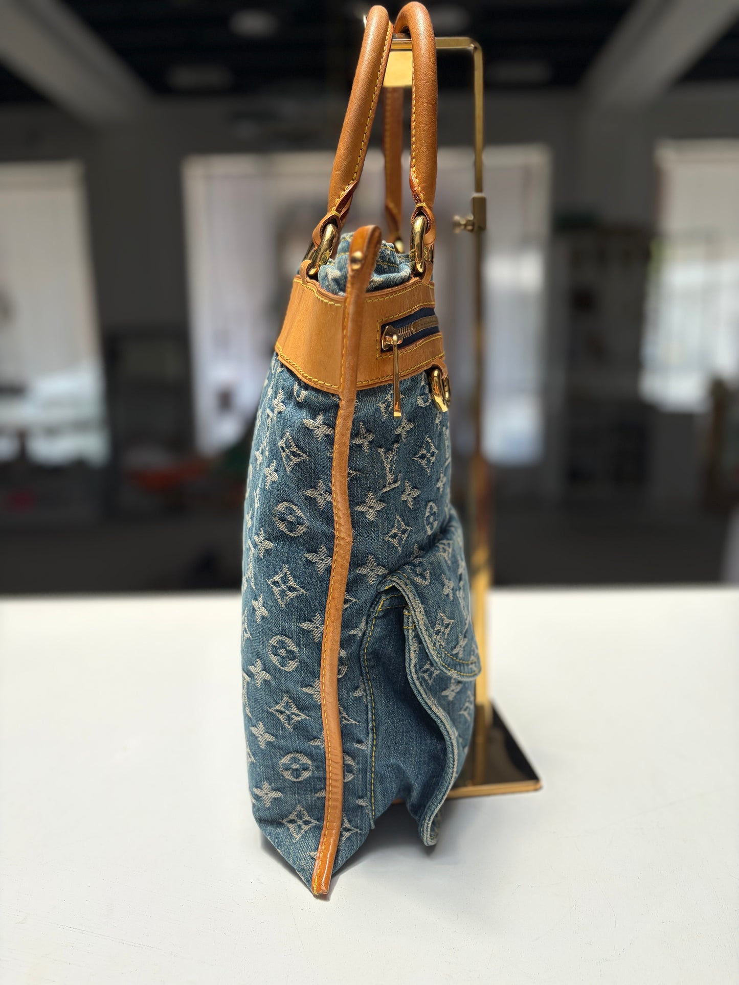 Louis Vuitton Monogram Denim Sac Plat Tote