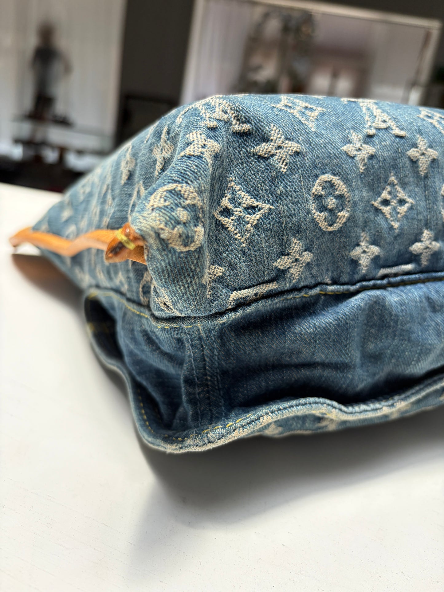 Louis Vuitton Monogram Denim Sac Plat Tote