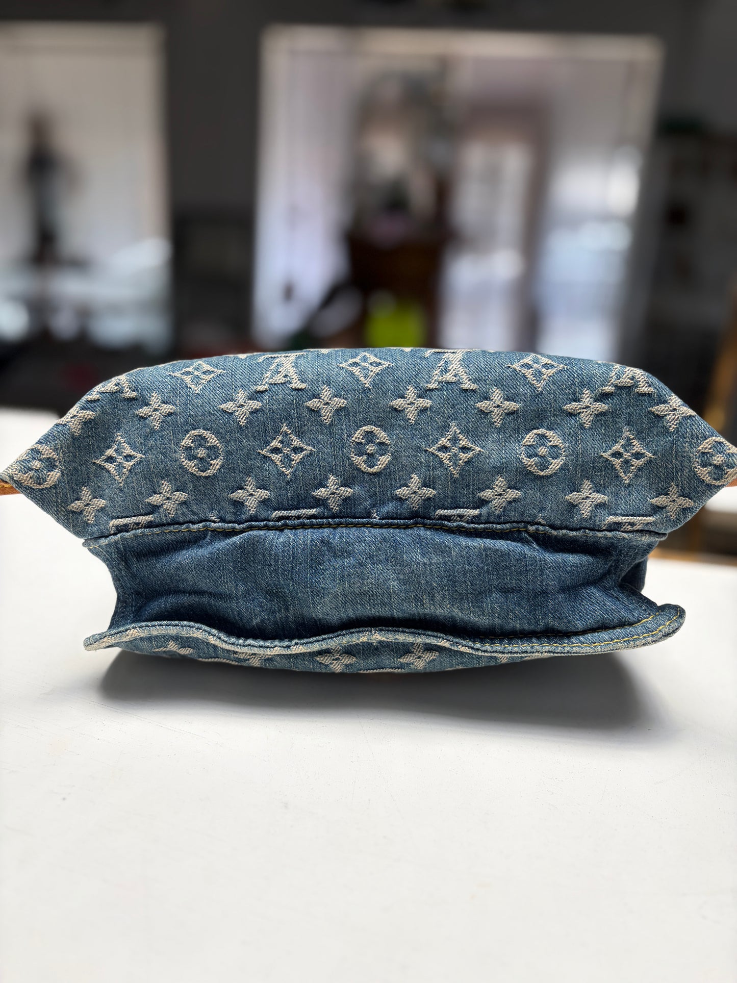 Louis Vuitton Monogram Denim Sac Plat Tote