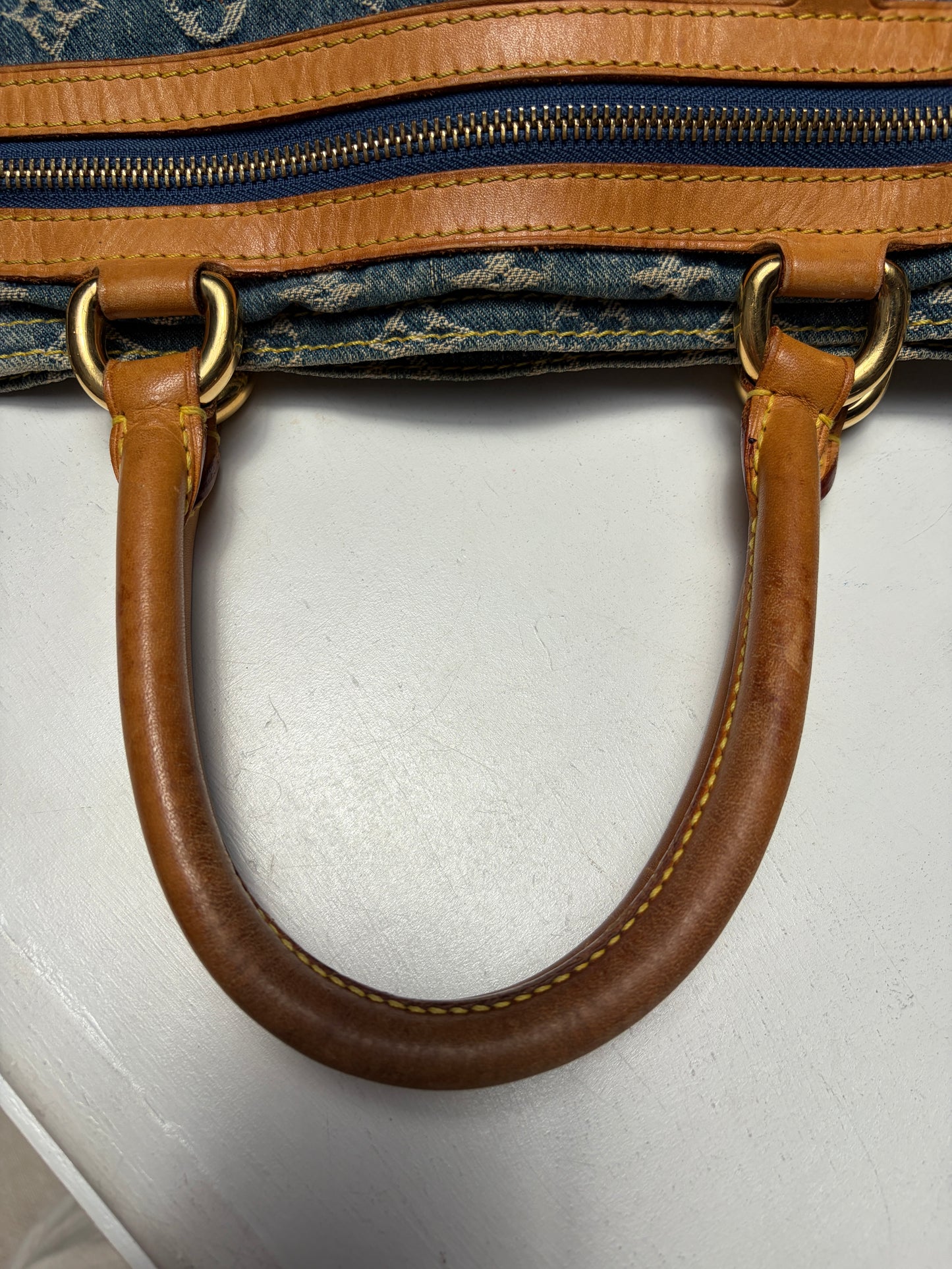 Louis Vuitton Monogram Denim Sac Plat Tote