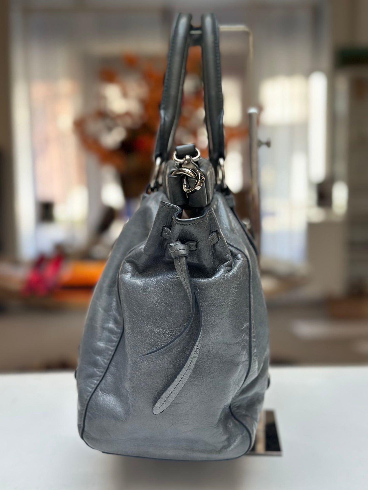 Miu Miu Vitello, slate grey