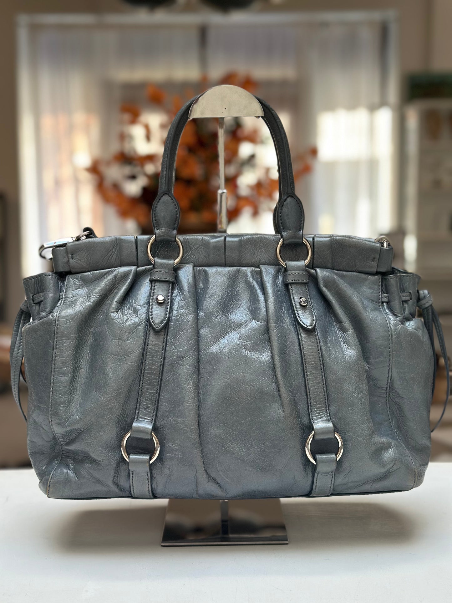 Miu Miu Vitello, slate grey