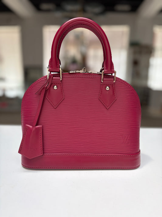 Louis Vuitton Pink Alma BB Epi Leather