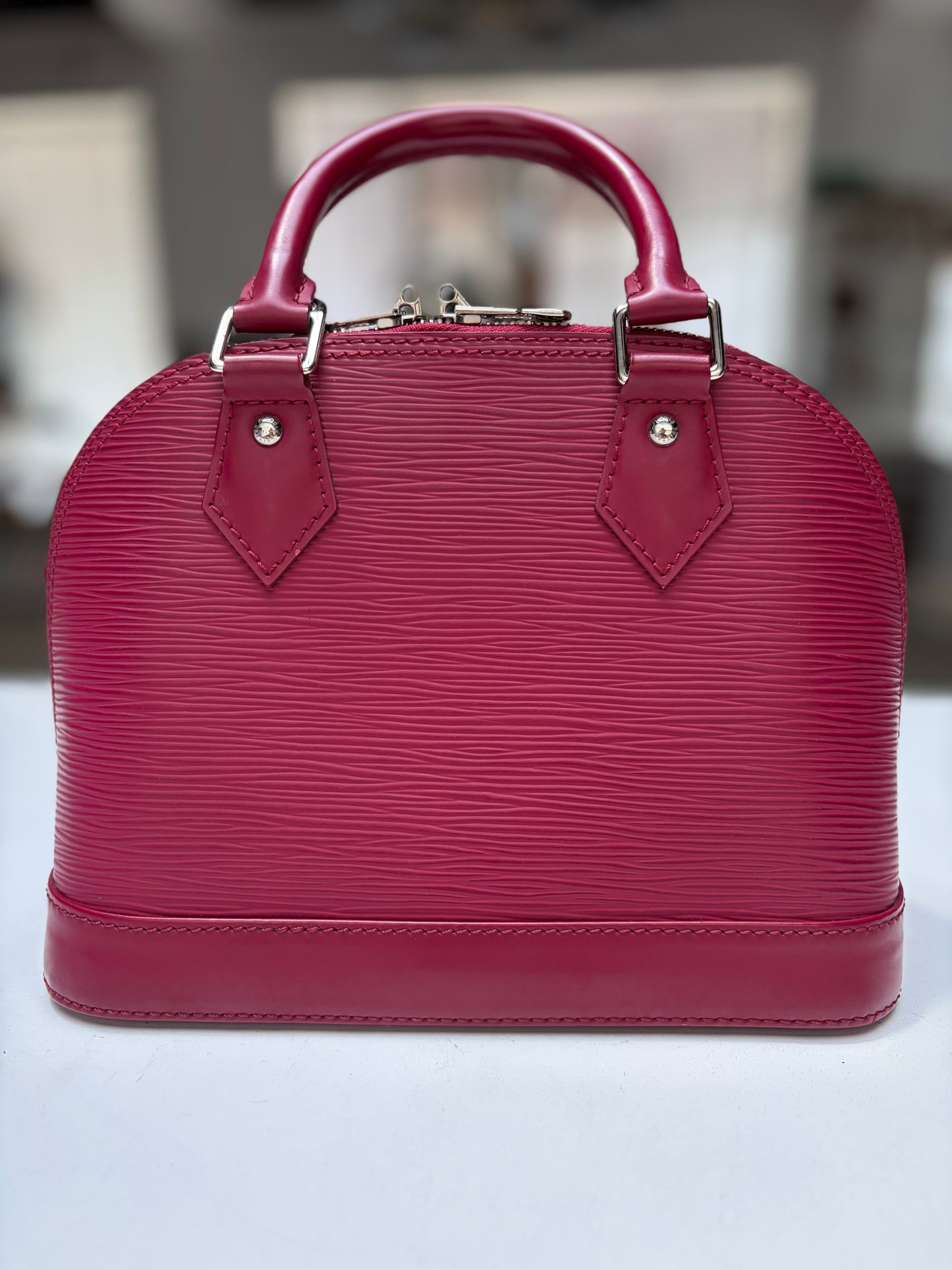 Louis Vuitton Pink Alma BB Epi Leather