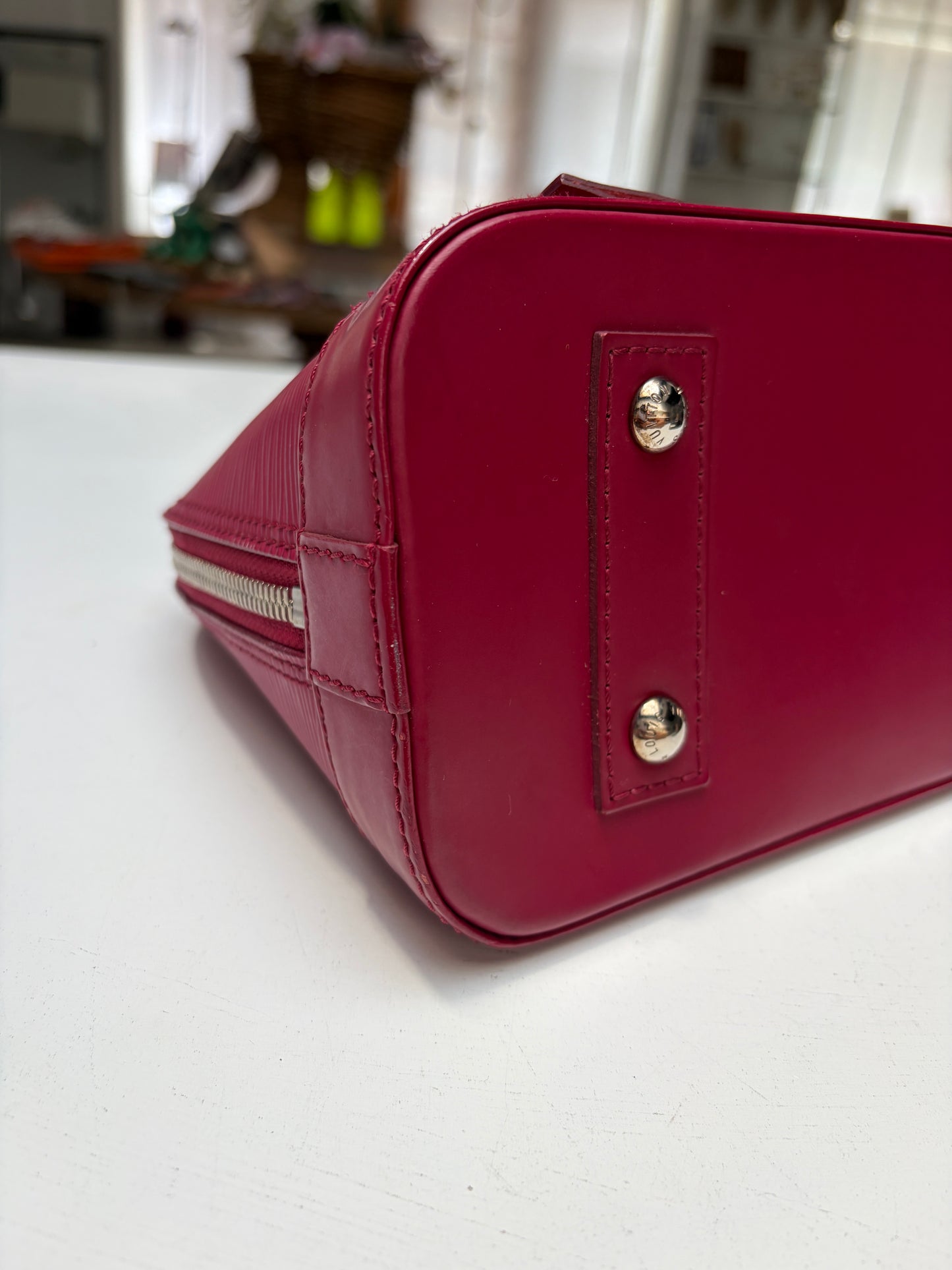 Louis Vuitton Pink Alma BB Epi Leather
