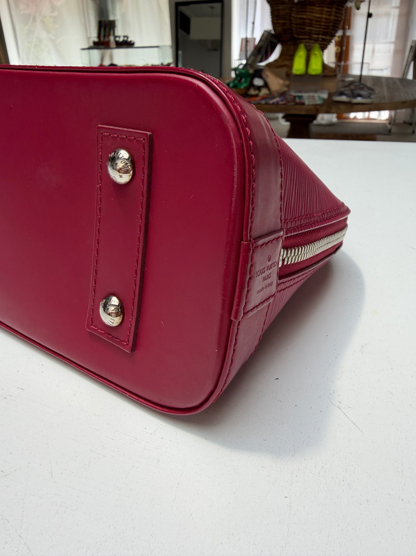 Louis Vuitton Pink Alma BB Epi Leather