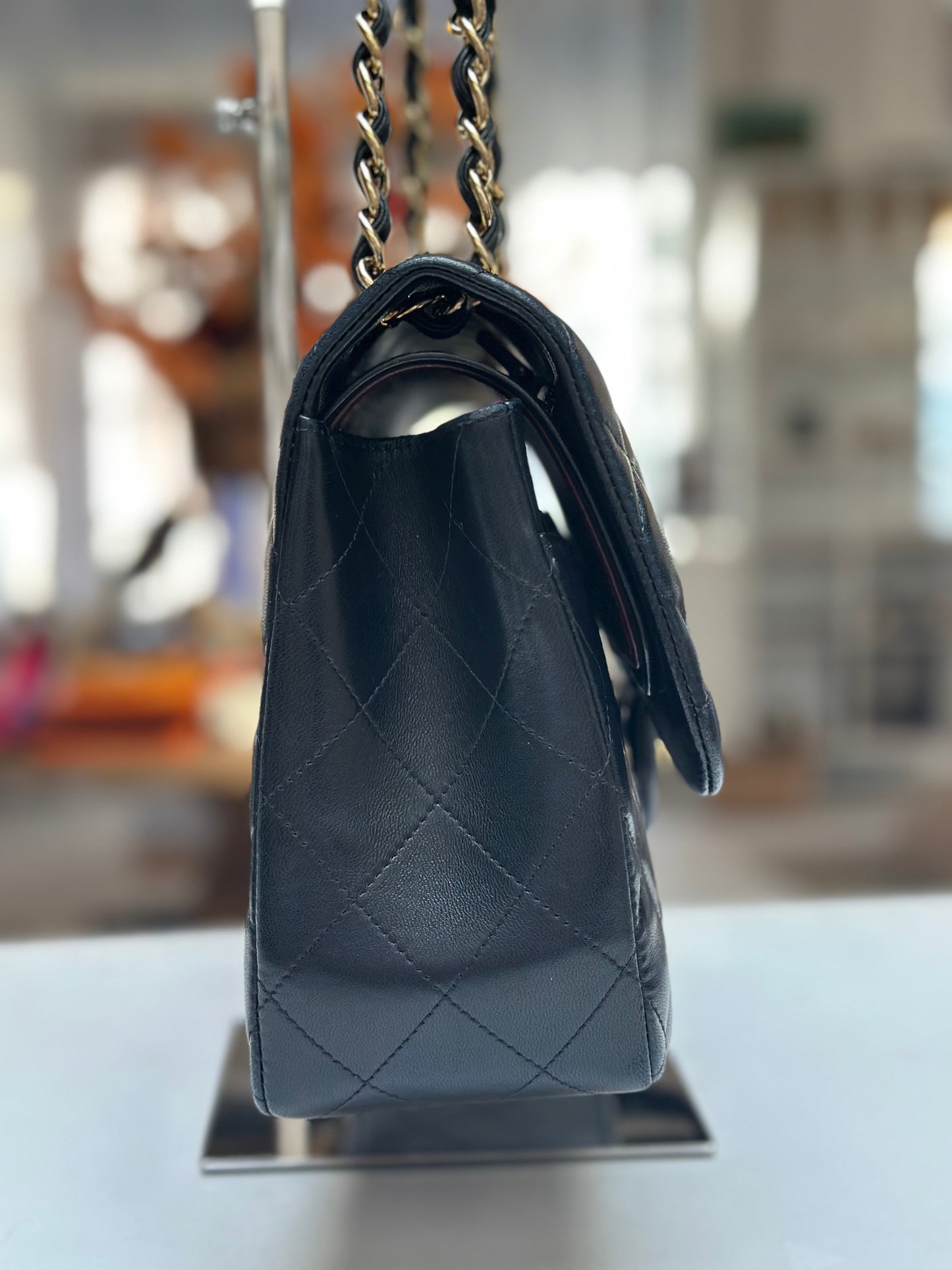 Chanel Classic Double Flap Jumbo, Lambskin Leather Black