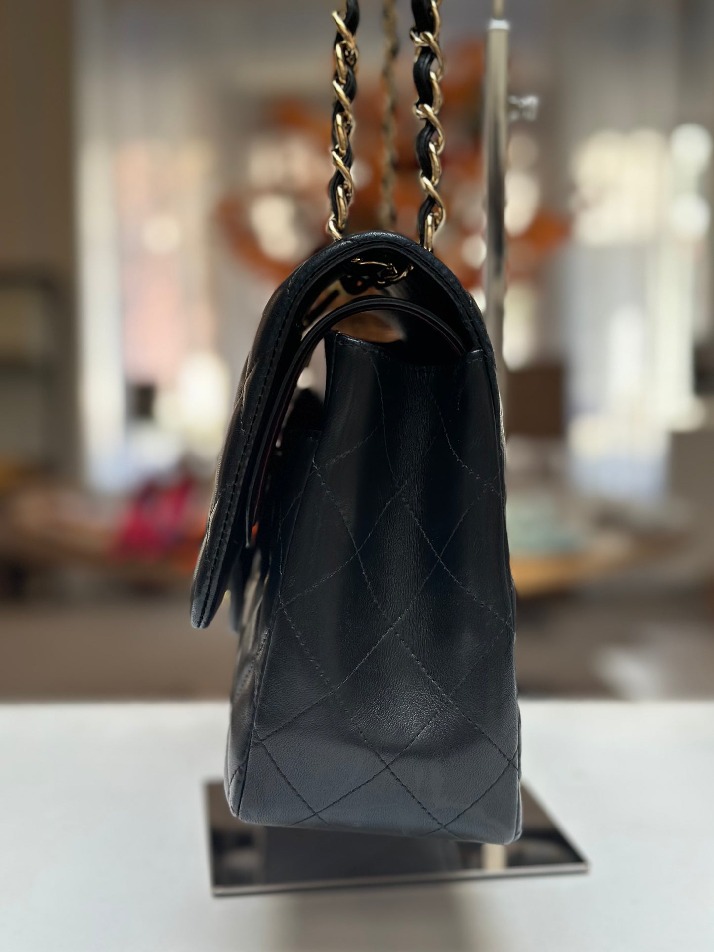 Chanel Classic Double Flap Jumbo, Lambskin Leather Black