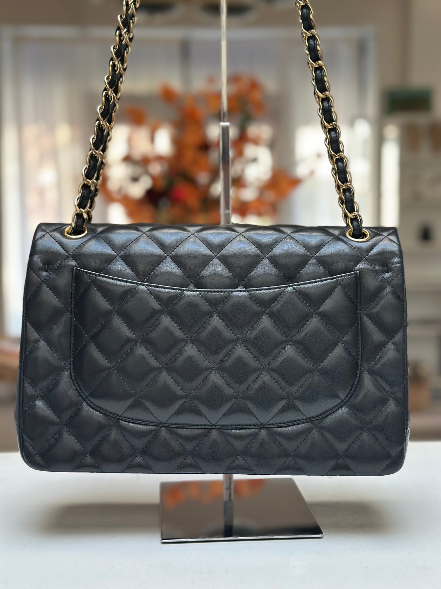 Chanel Classic Double Flap Jumbo, Lambskin Leather Black