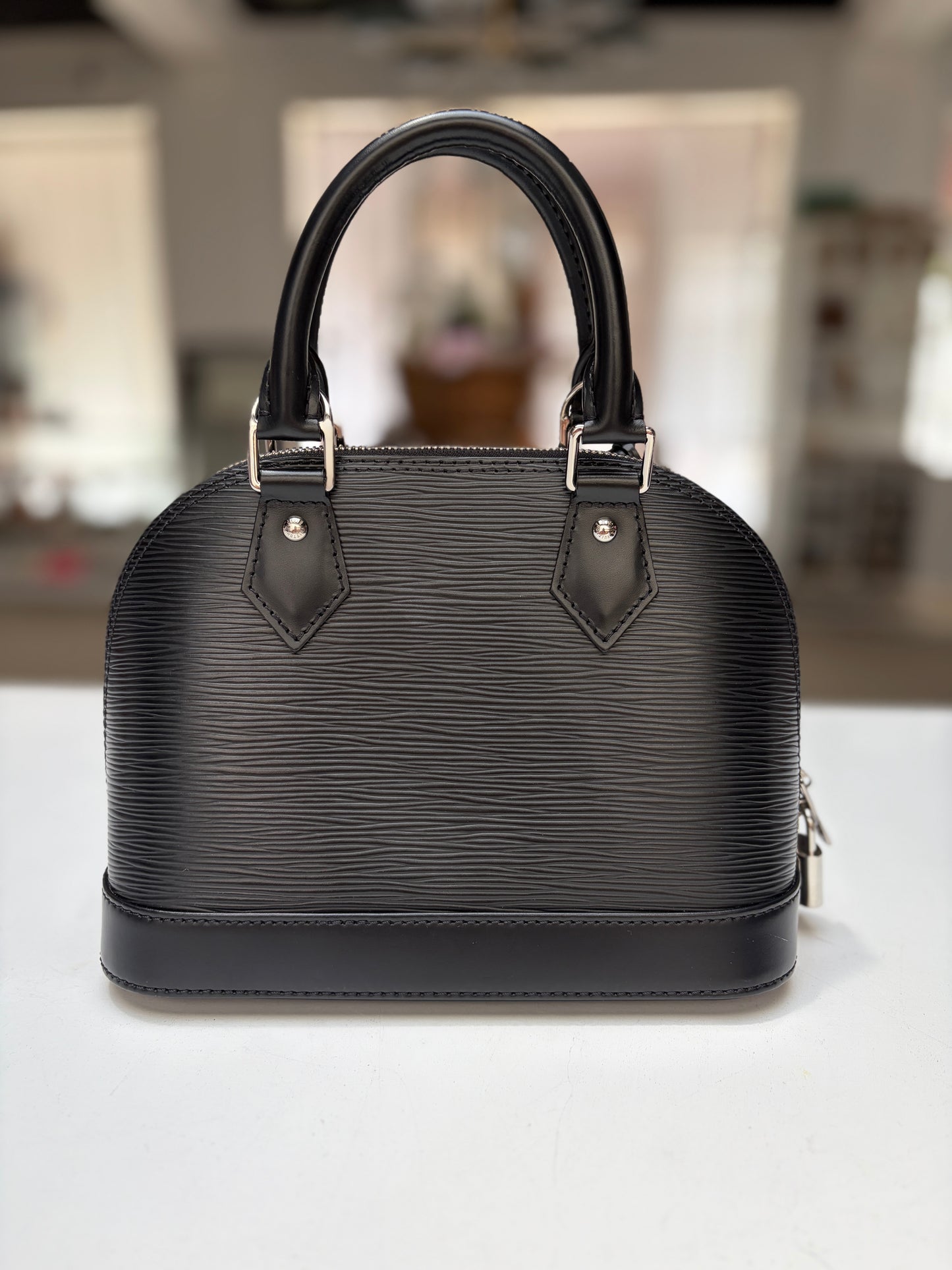 Louis Vuitton Black Alma BB Epi Leather