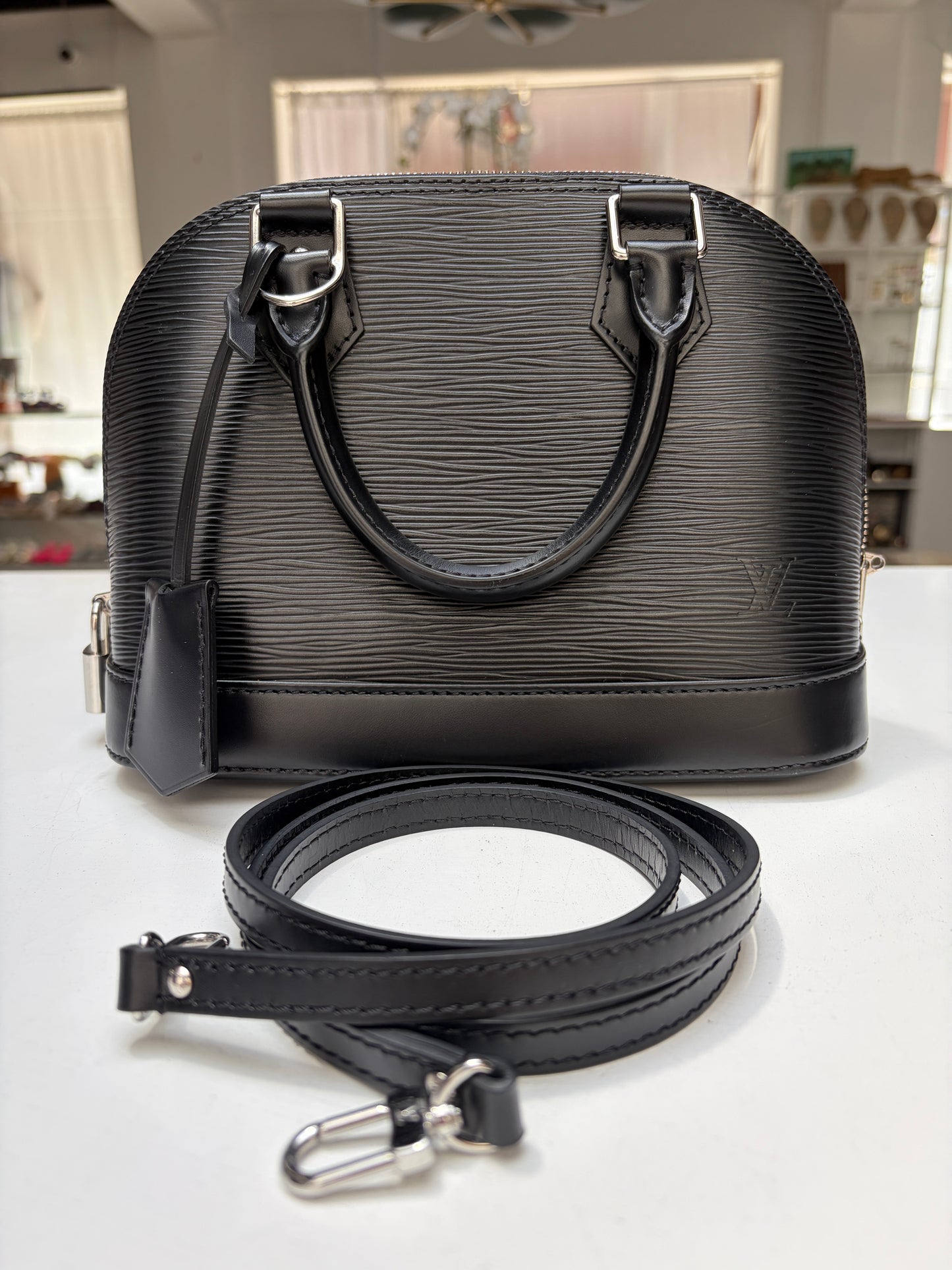 Louis Vuitton Black Alma BB Epi Leather