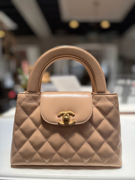 Chanel Mini Kelly Top Handle Neutral