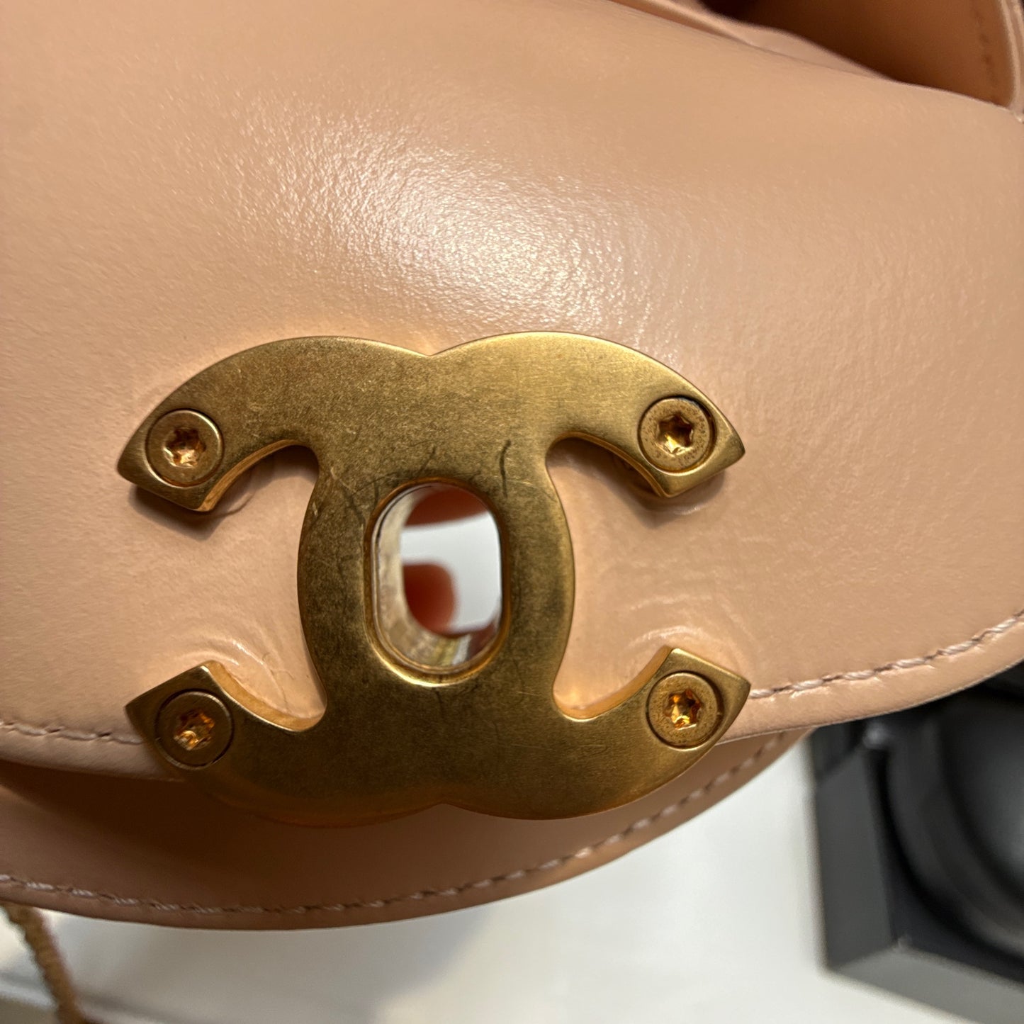 Chanel Mini Kelly Top Handle Neutral