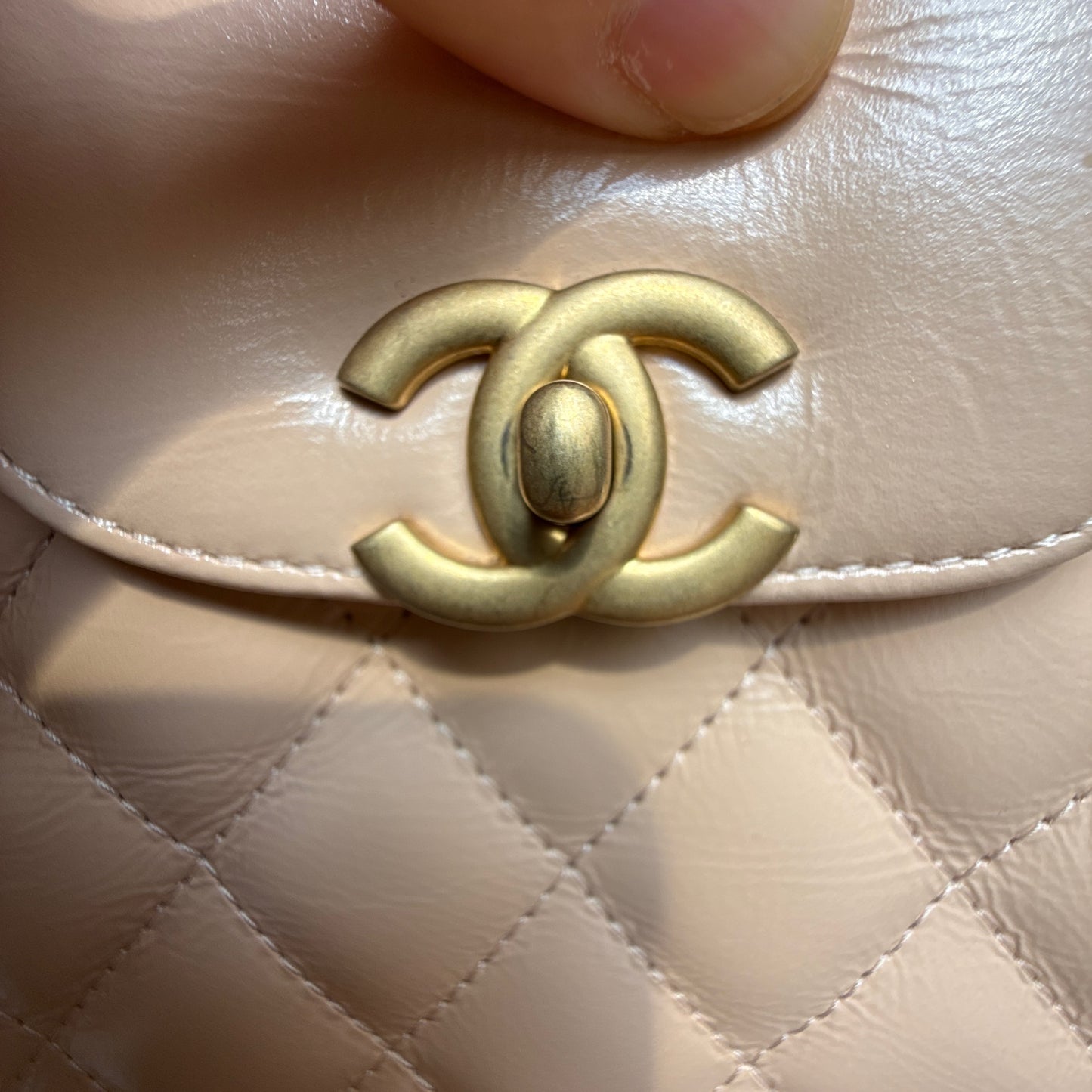 Chanel Mini Kelly Top Handle Neutral
