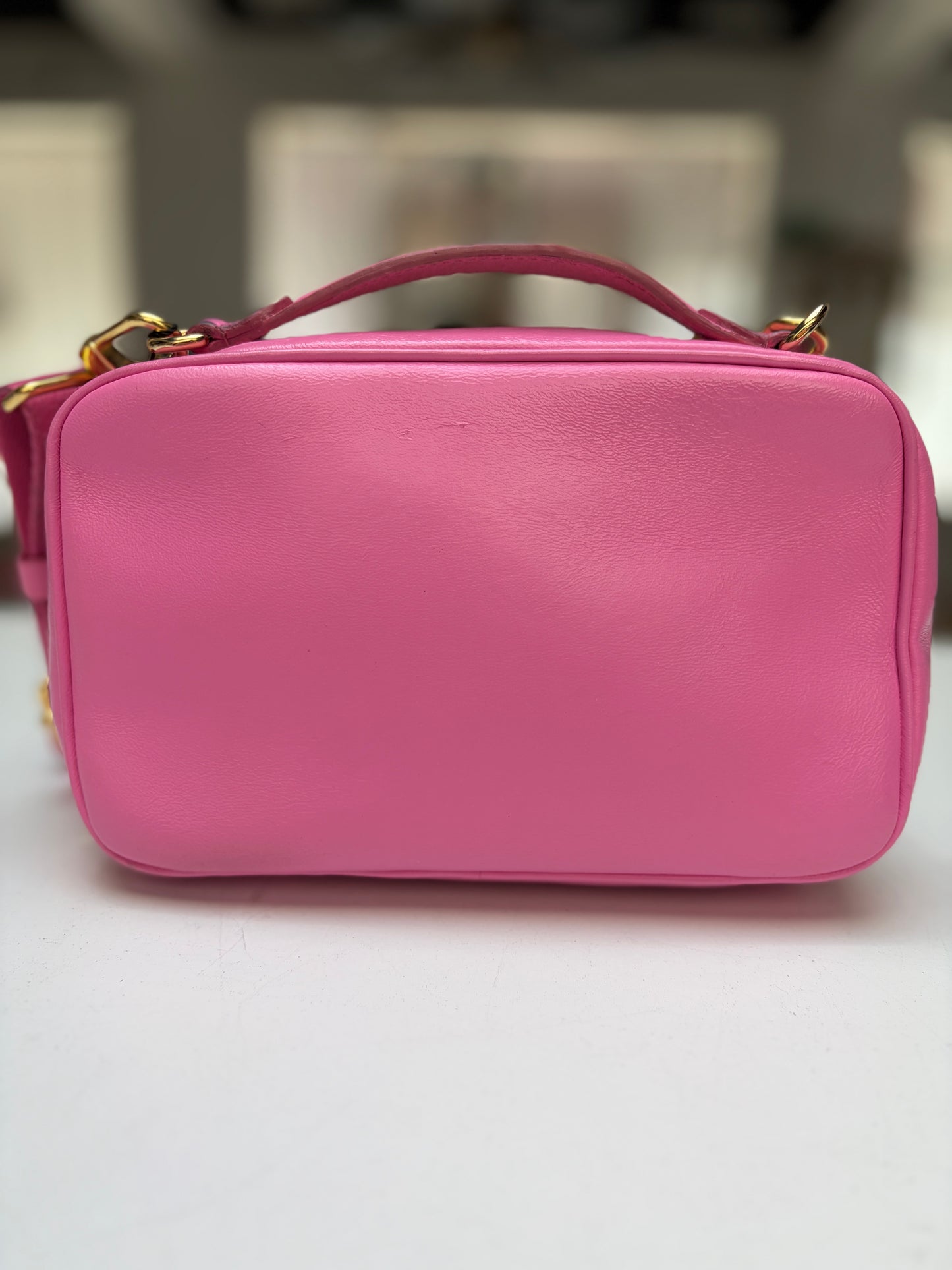 Louis Vuitton Utility Bag Embossed Monogram Pink