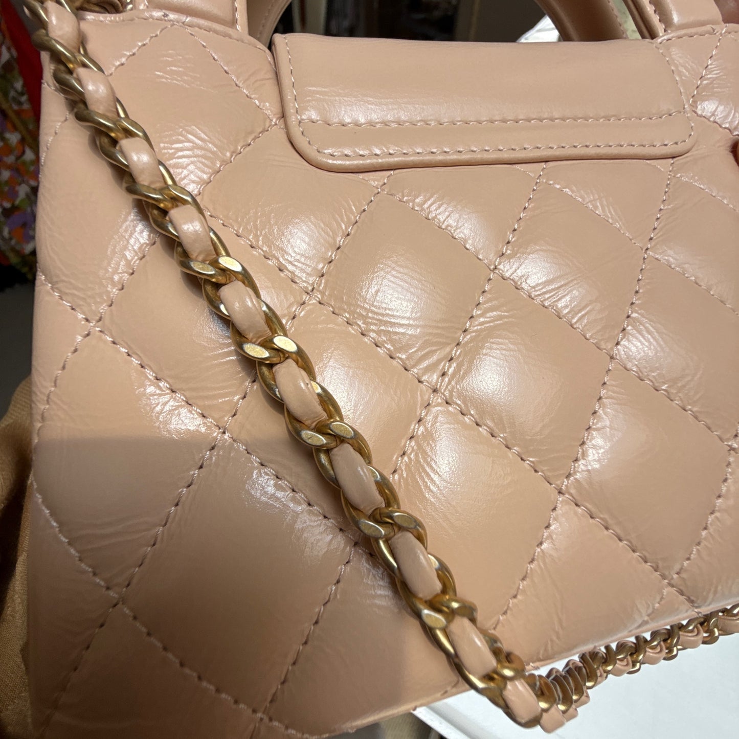 Chanel Mini Kelly Top Handle Neutral