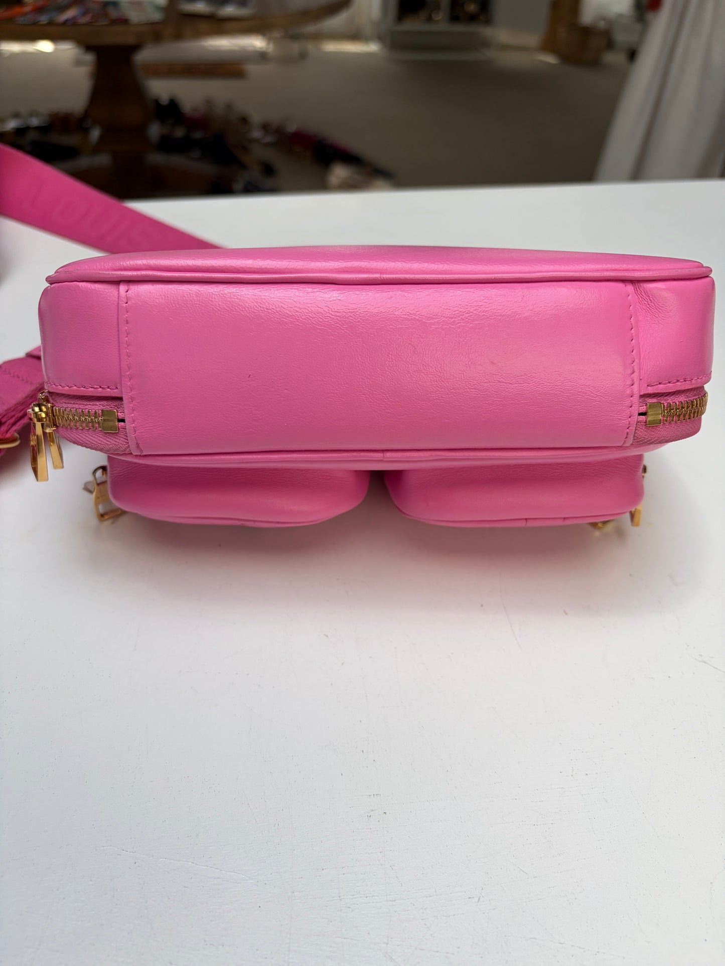 Louis Vuitton Utility Bag Embossed Monogram Pink