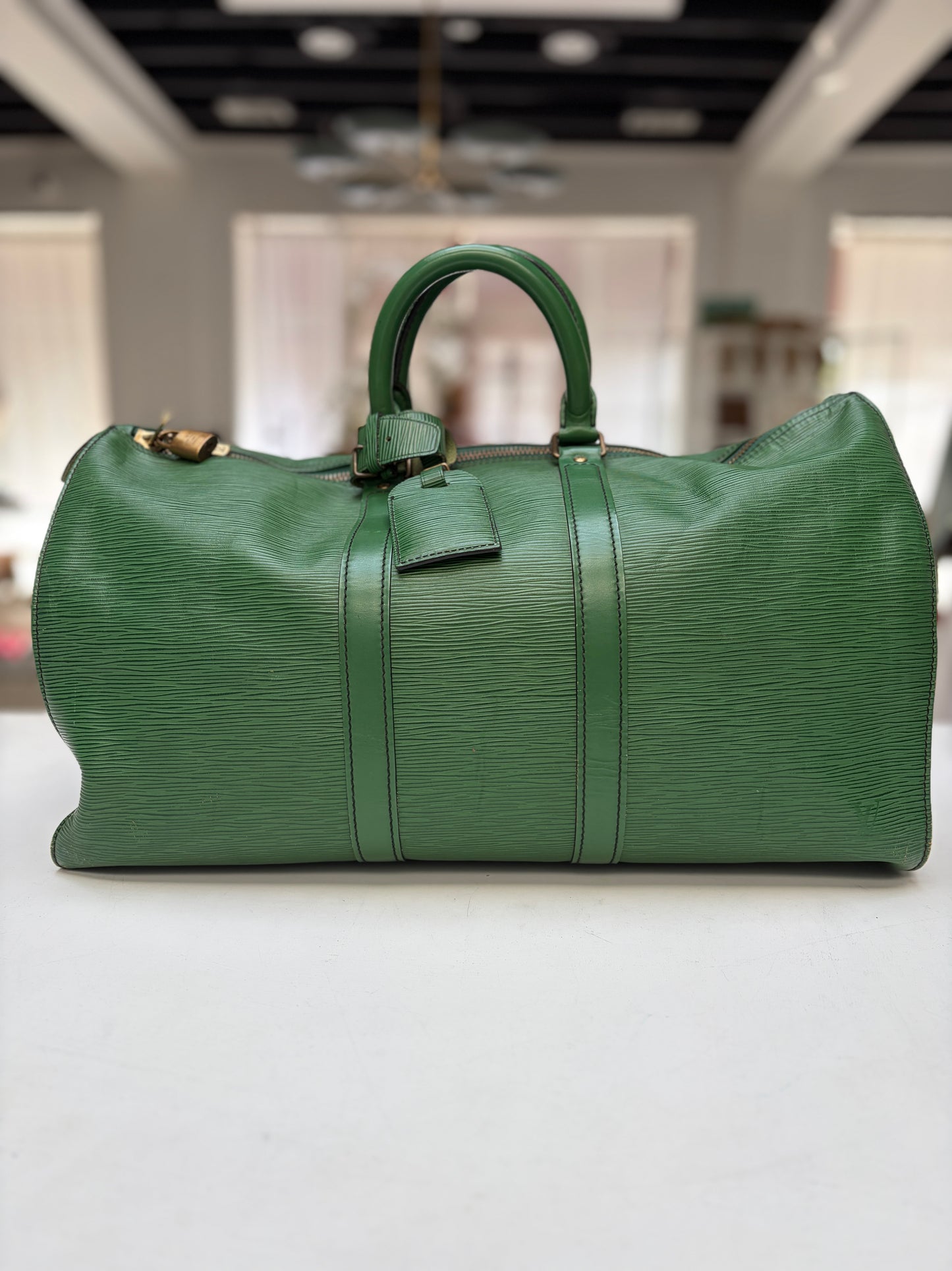 Louis Vuitton Keepall 45 Green Epi Leather