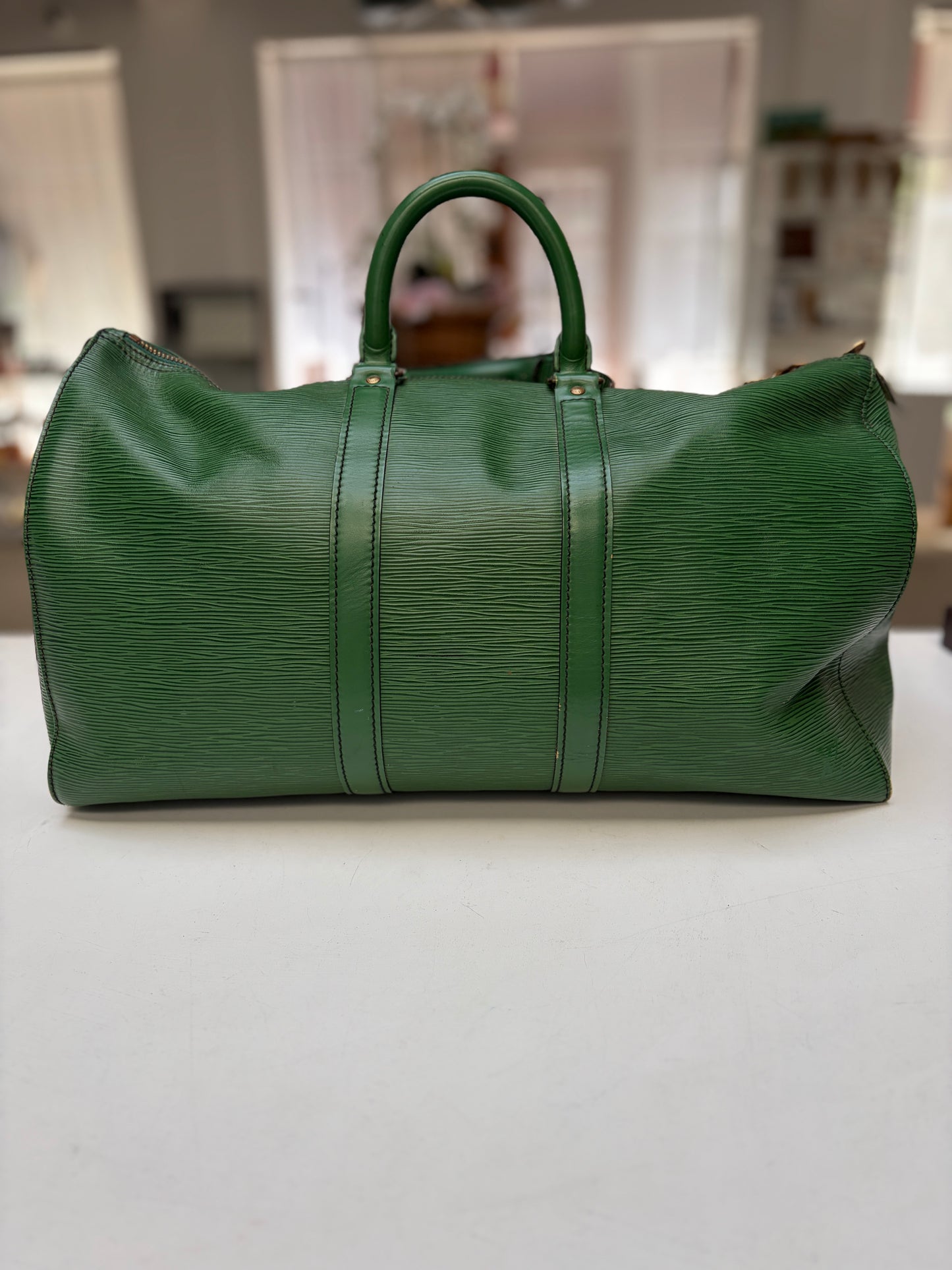 Louis Vuitton Keepall 45 Green Epi Leather