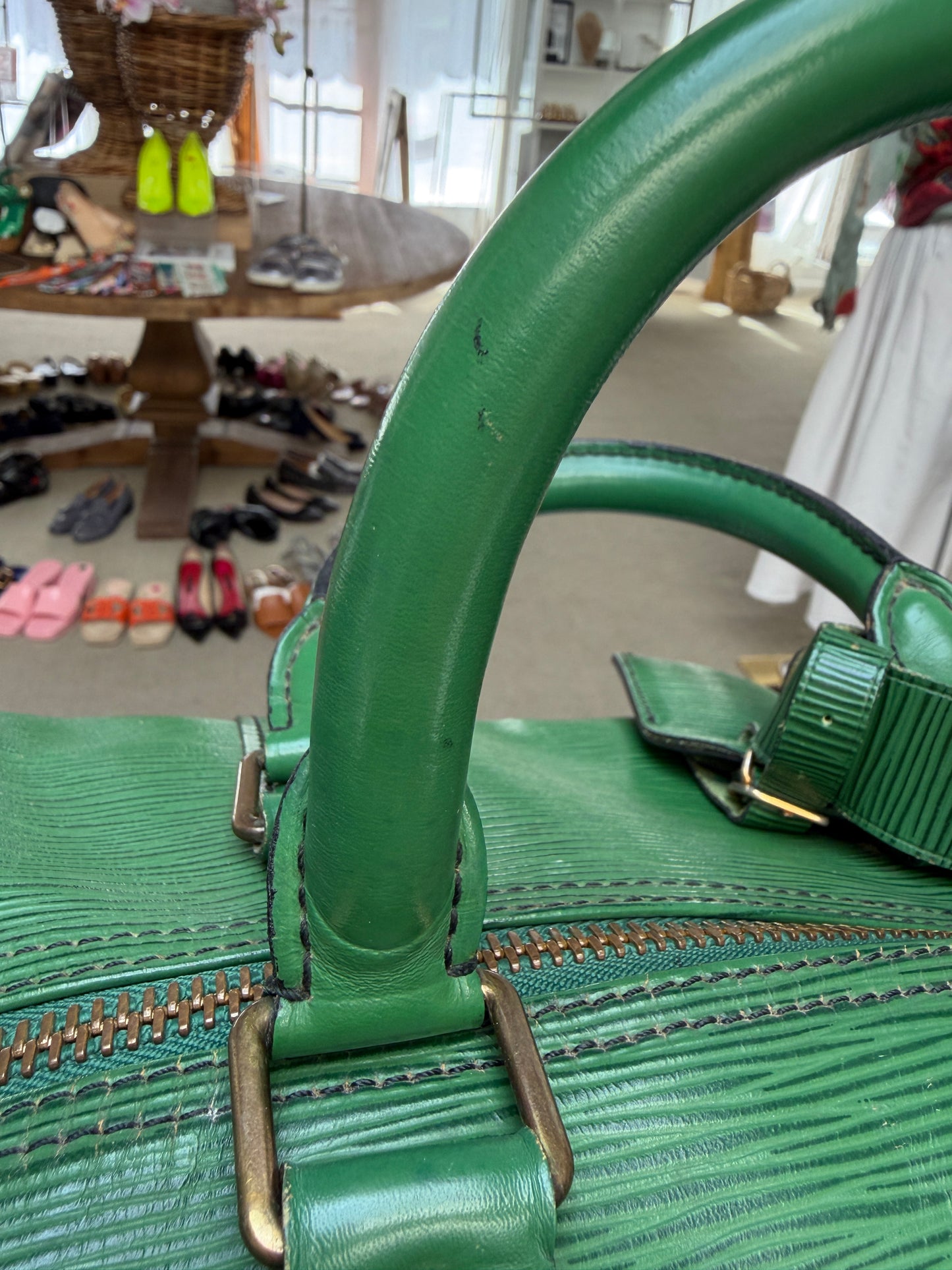 Louis Vuitton Keepall 45 Green Epi Leather