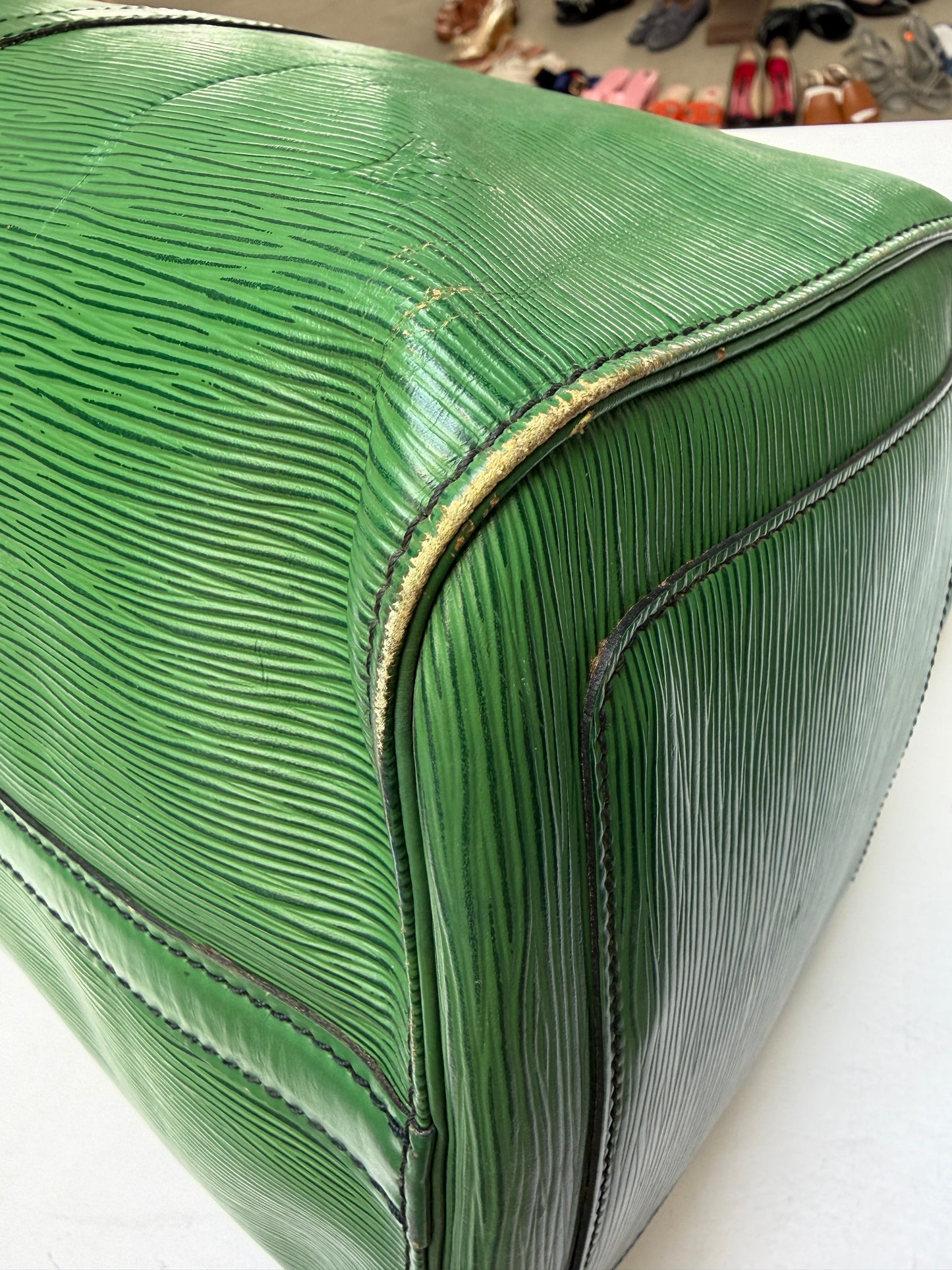 Louis Vuitton Keepall 45 Green Epi Leather