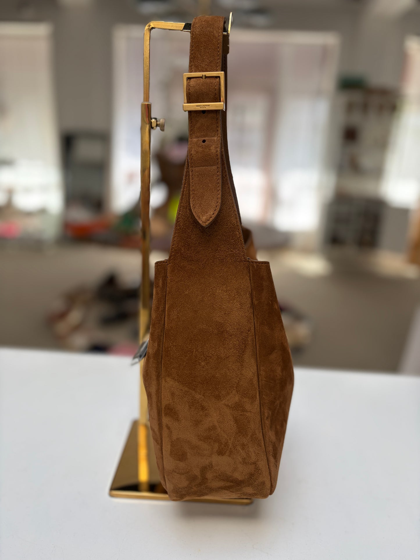 Saint Laurent Suede Le 5 à 7 Small Shoulder Bag