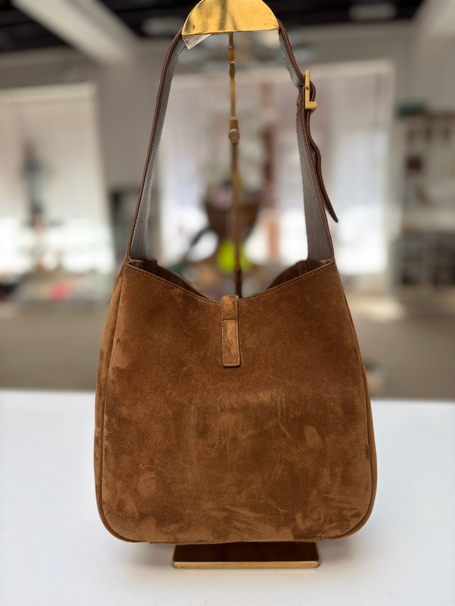 Saint Laurent Suede Le 5 à 7 Small Shoulder Bag
