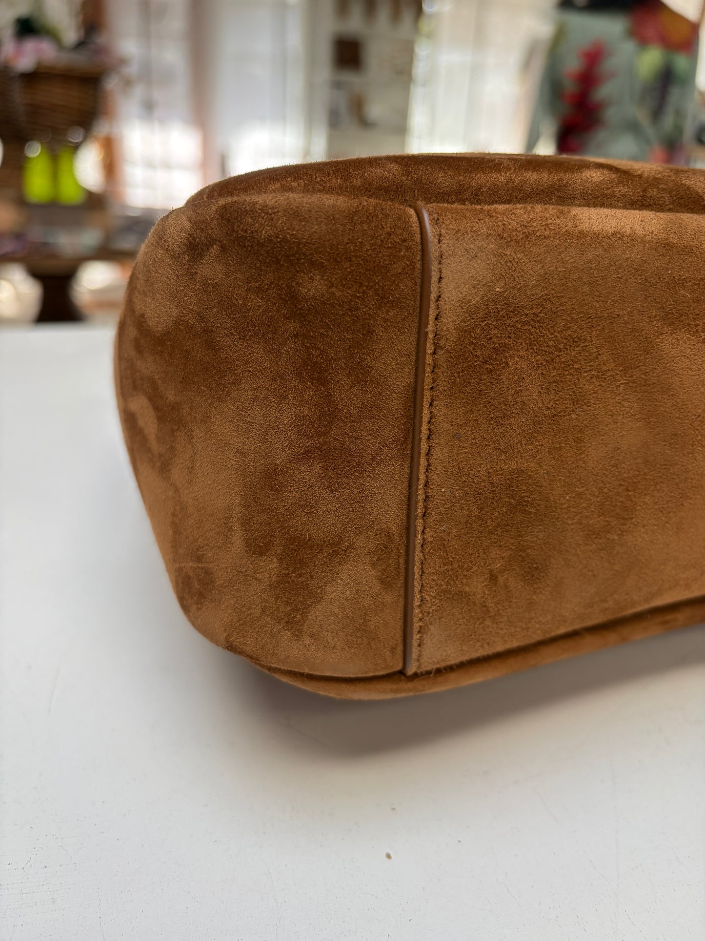 Saint Laurent Suede Le 5 à 7 Small Shoulder Bag