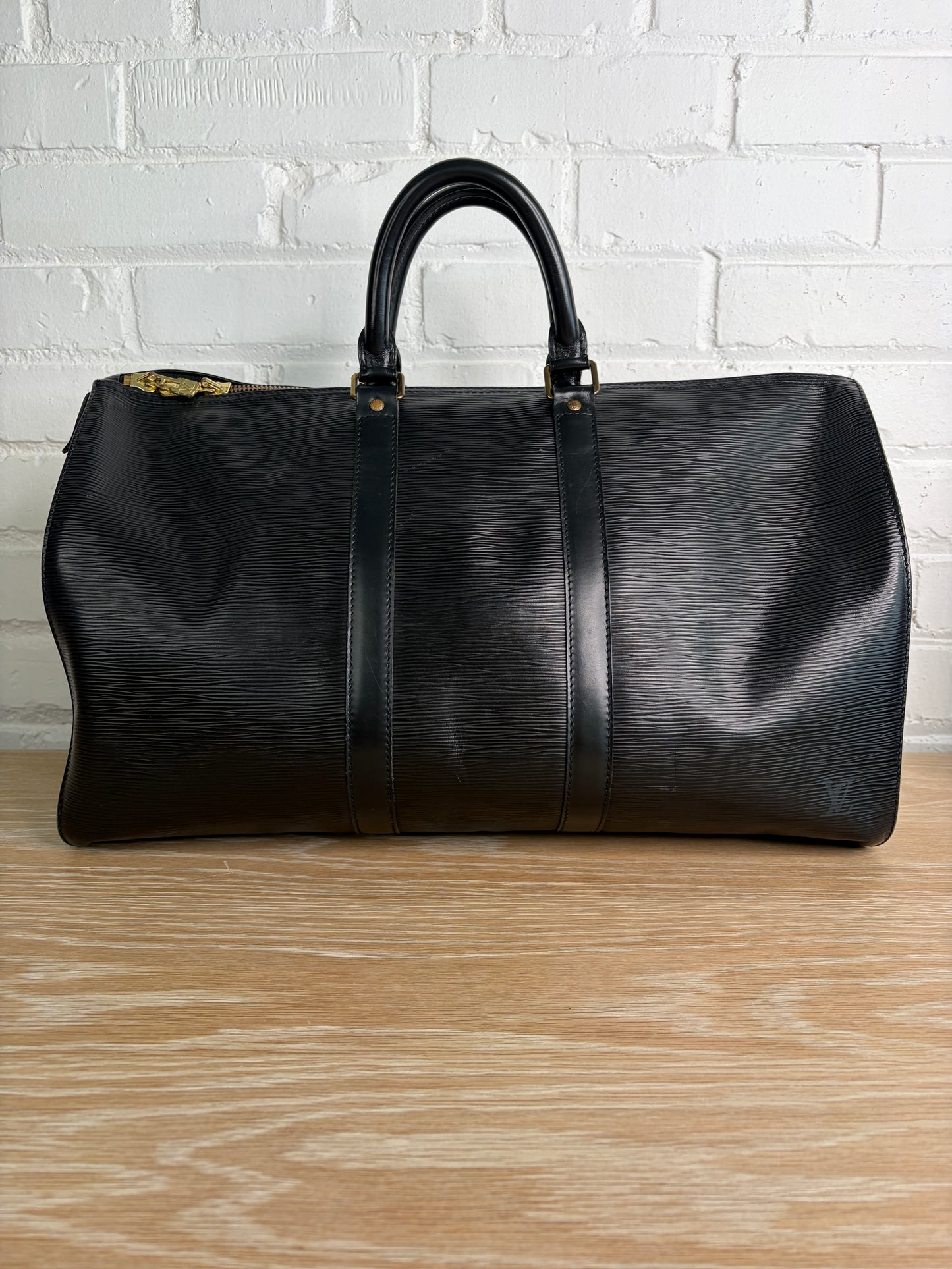 Louis Vuitton Black Keepall 45 Epi Leather