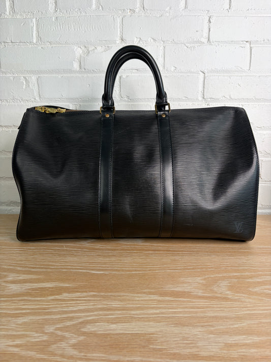 Louis Vuitton Black Keepall 45 Epi Leather