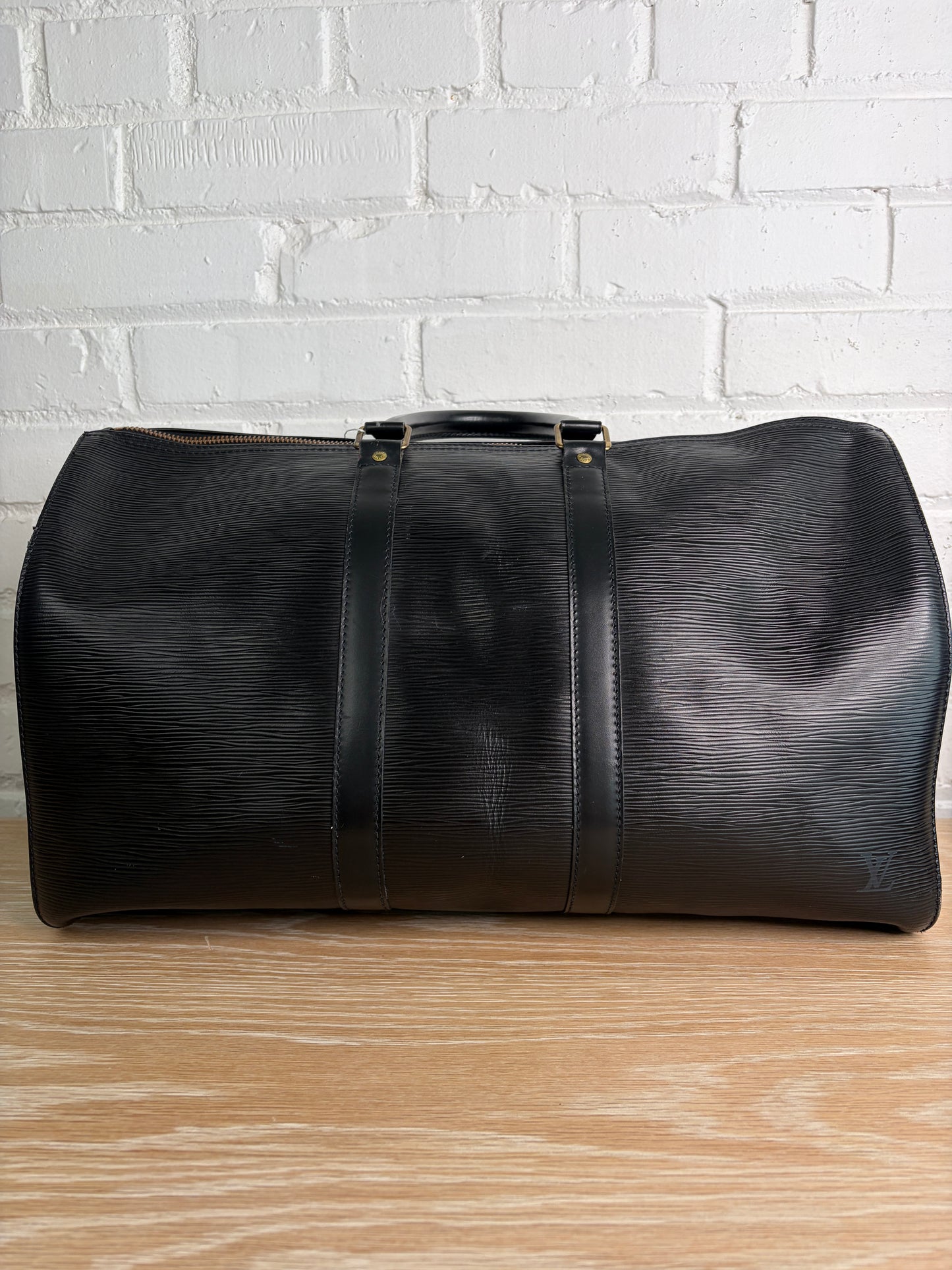Louis Vuitton Black Keepall 45 Epi Leather