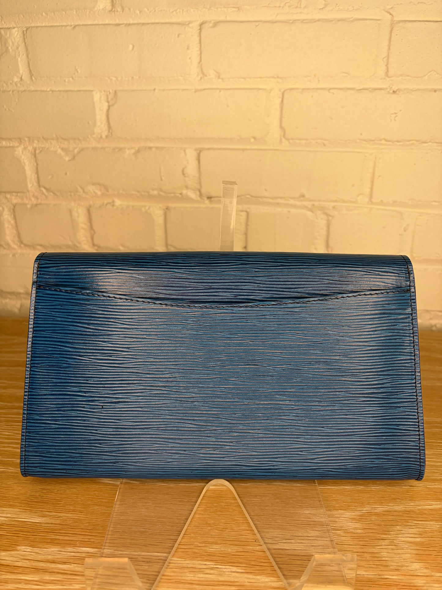 Louis Vuitton Blue Art Deco Clutch Epi Leather