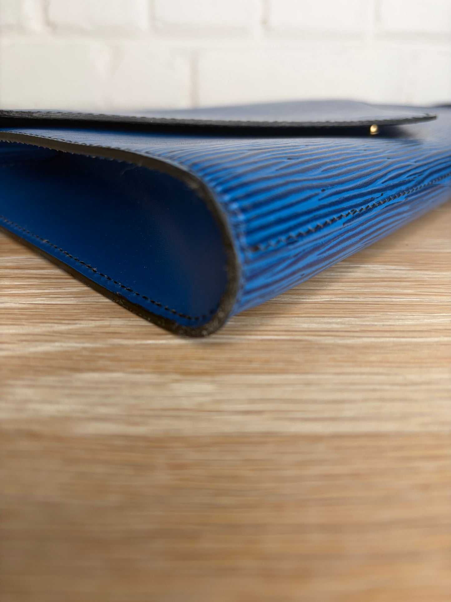 Louis Vuitton Blue Art Deco Clutch Epi Leather
