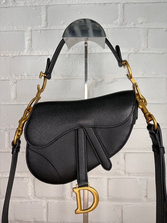 Christian Dior Mini Saddle Bag Black