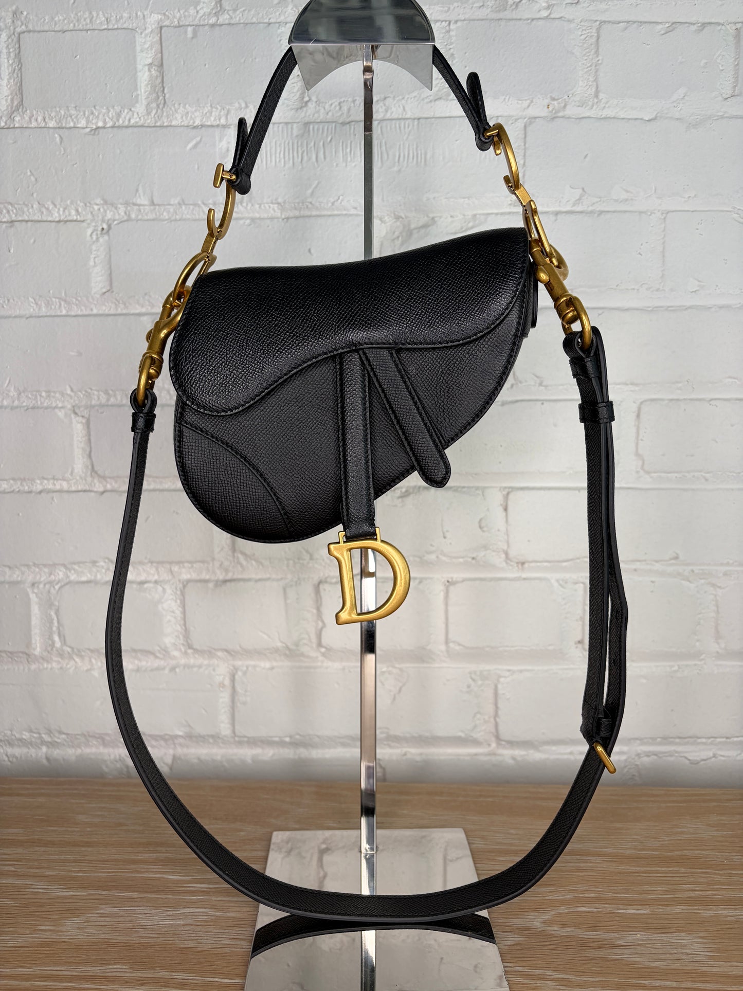 Christian Dior Mini Saddle Bag Black