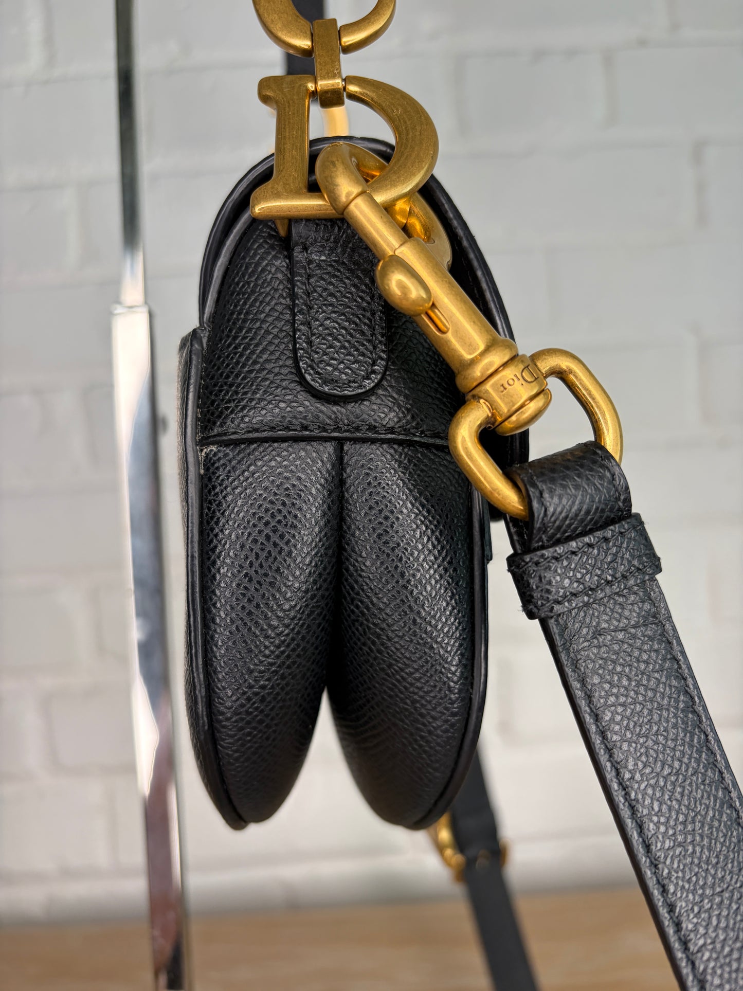 Christian Dior Mini Saddle Bag Black