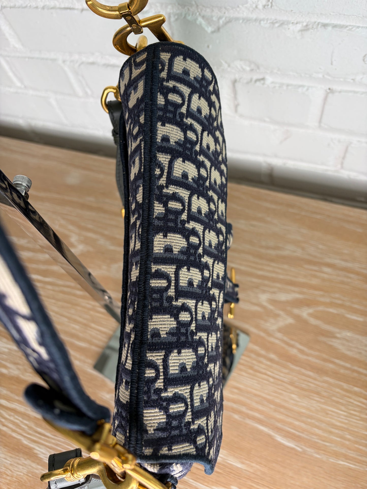 Christian Dior Saddle Bag Small Limited Edition Strap Blue Oblique