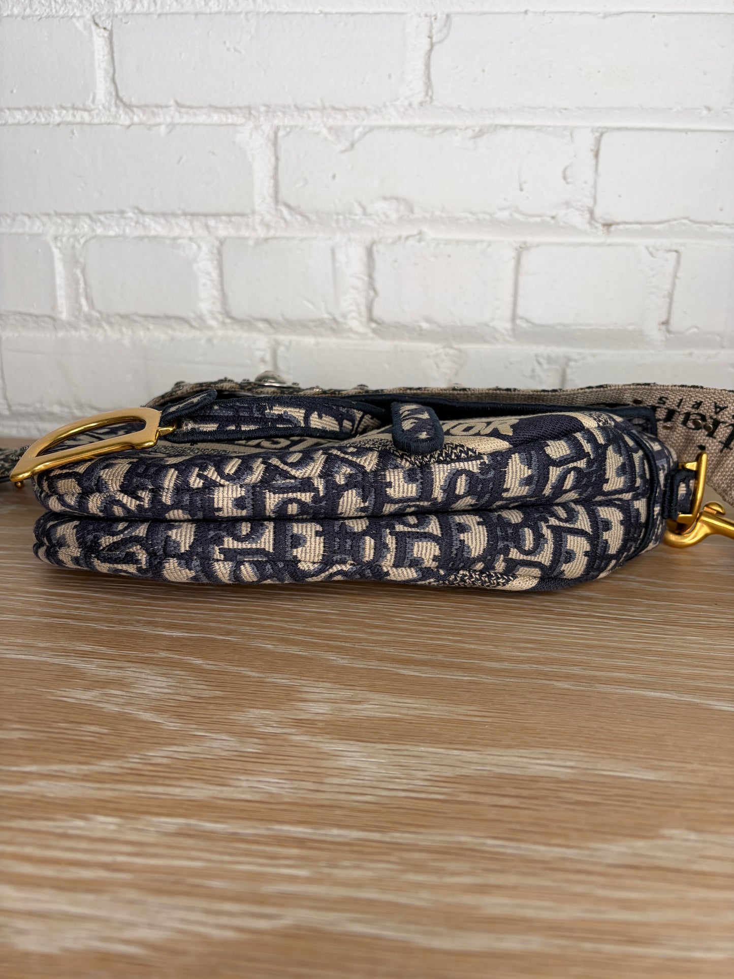 Christian Dior Saddle Bag Small Limited Edition Strap Blue Oblique
