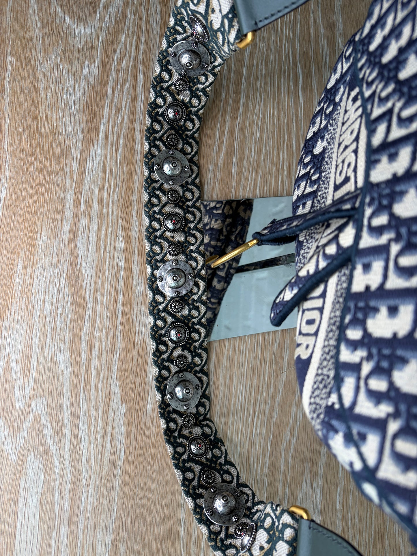 Christian Dior Saddle Bag Small Limited Edition Strap Blue Oblique