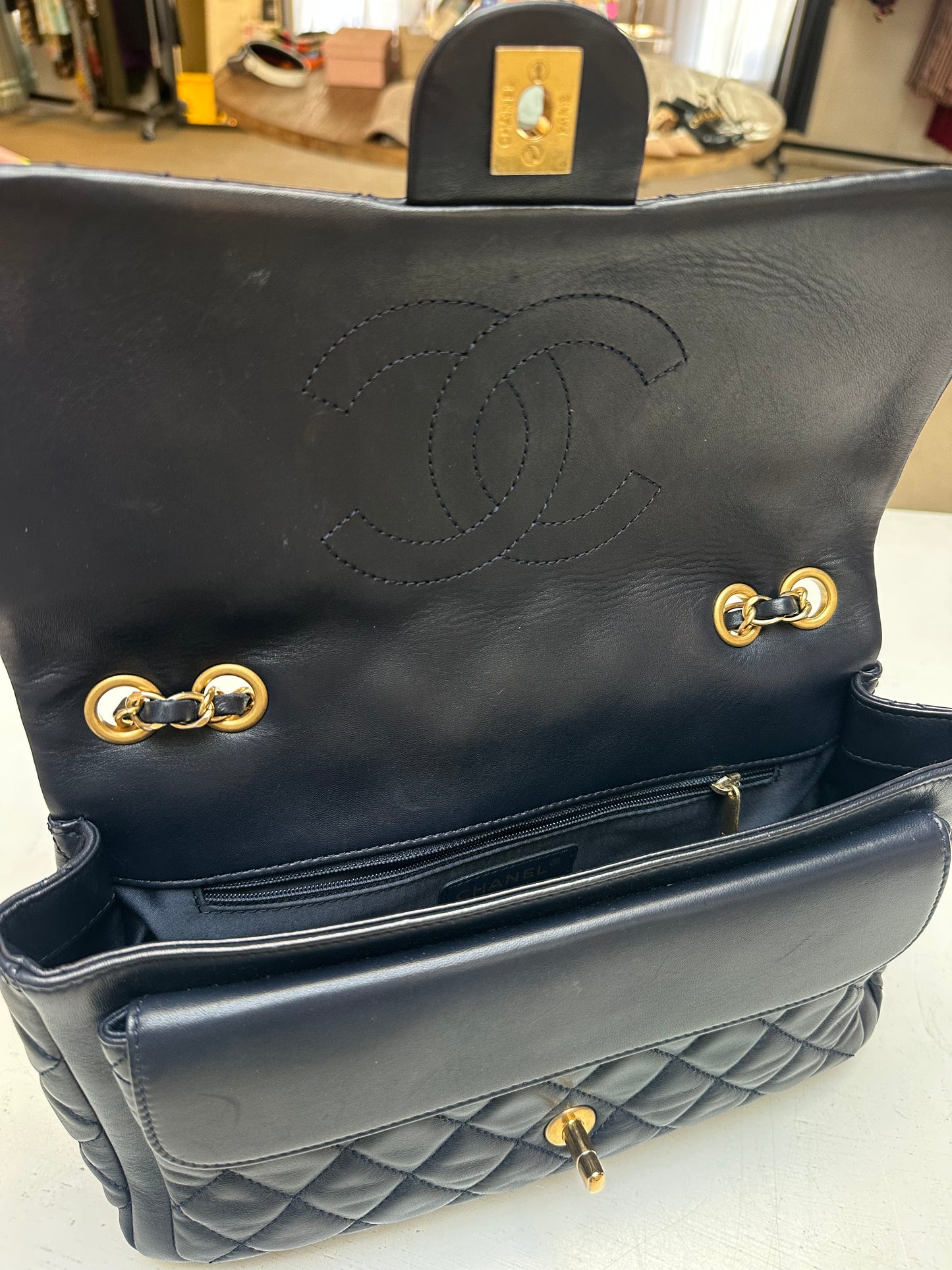 Chanel Timeless Flap, Navy
