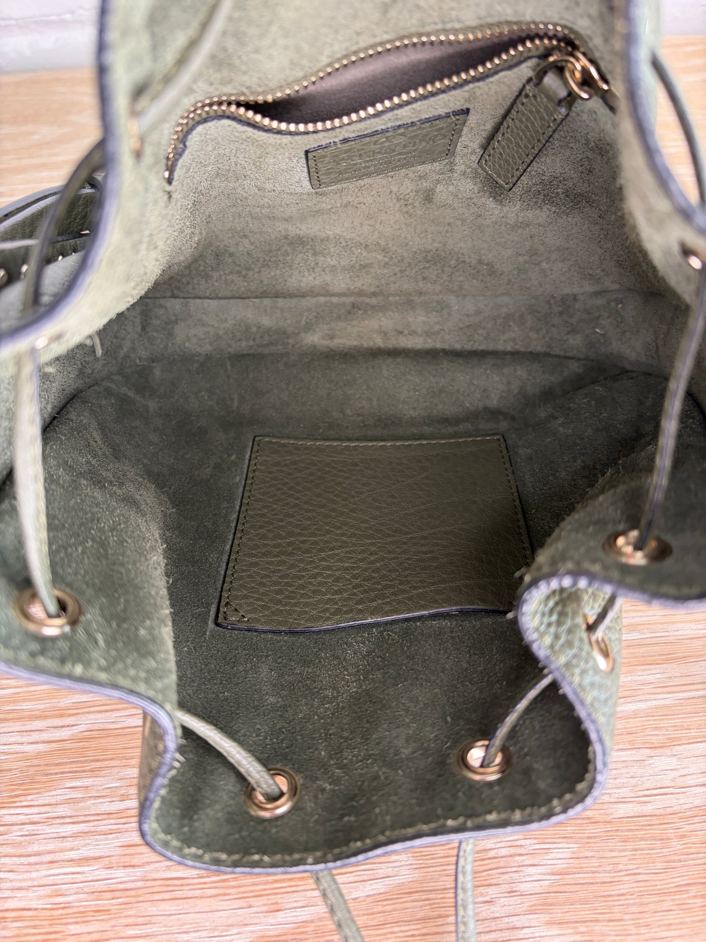 SOLD Valentino Garavani Rockstud Small Bucket Crossbody Green