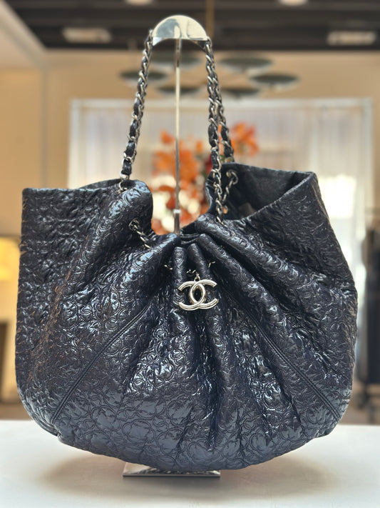 Chanel Pattent Tote, Navy
