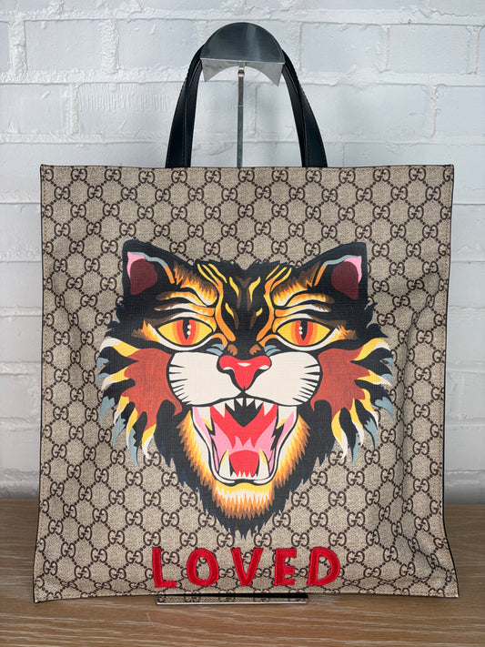 Gucci GG Supreme Angry Cat Tote 2017