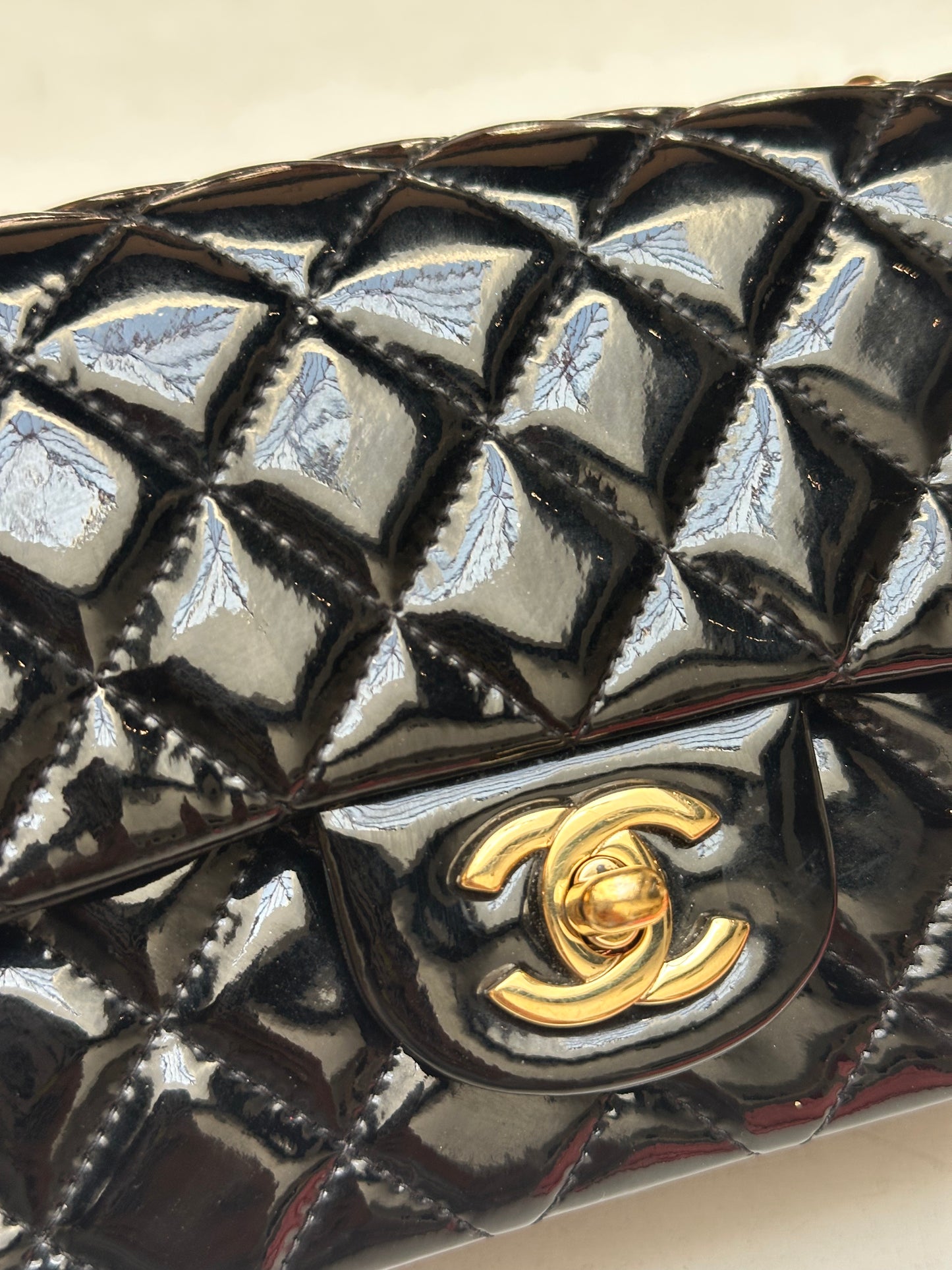 Chanel Rectangular Mini, Patent Black