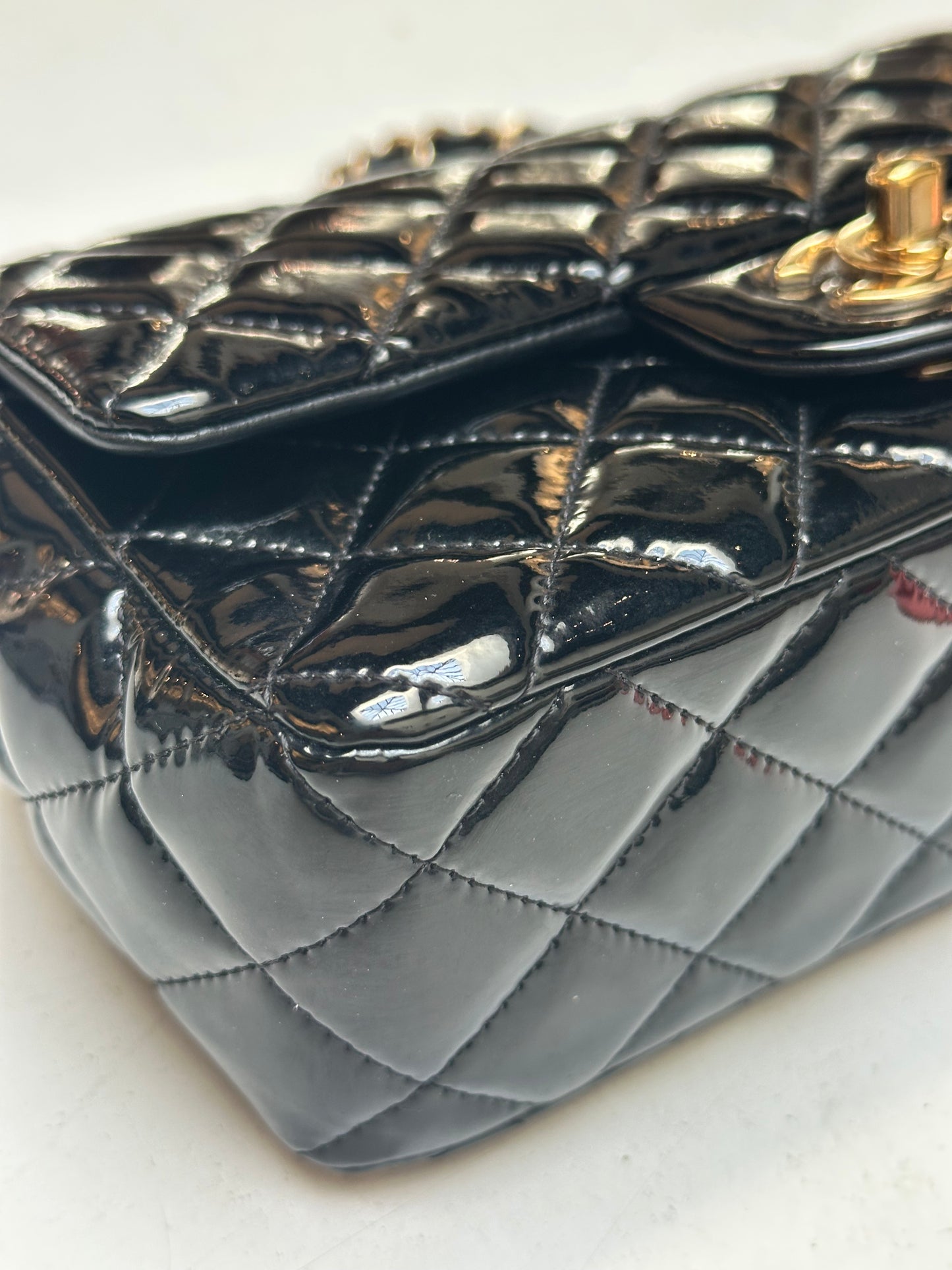 Chanel Rectangular Mini, Patent Black