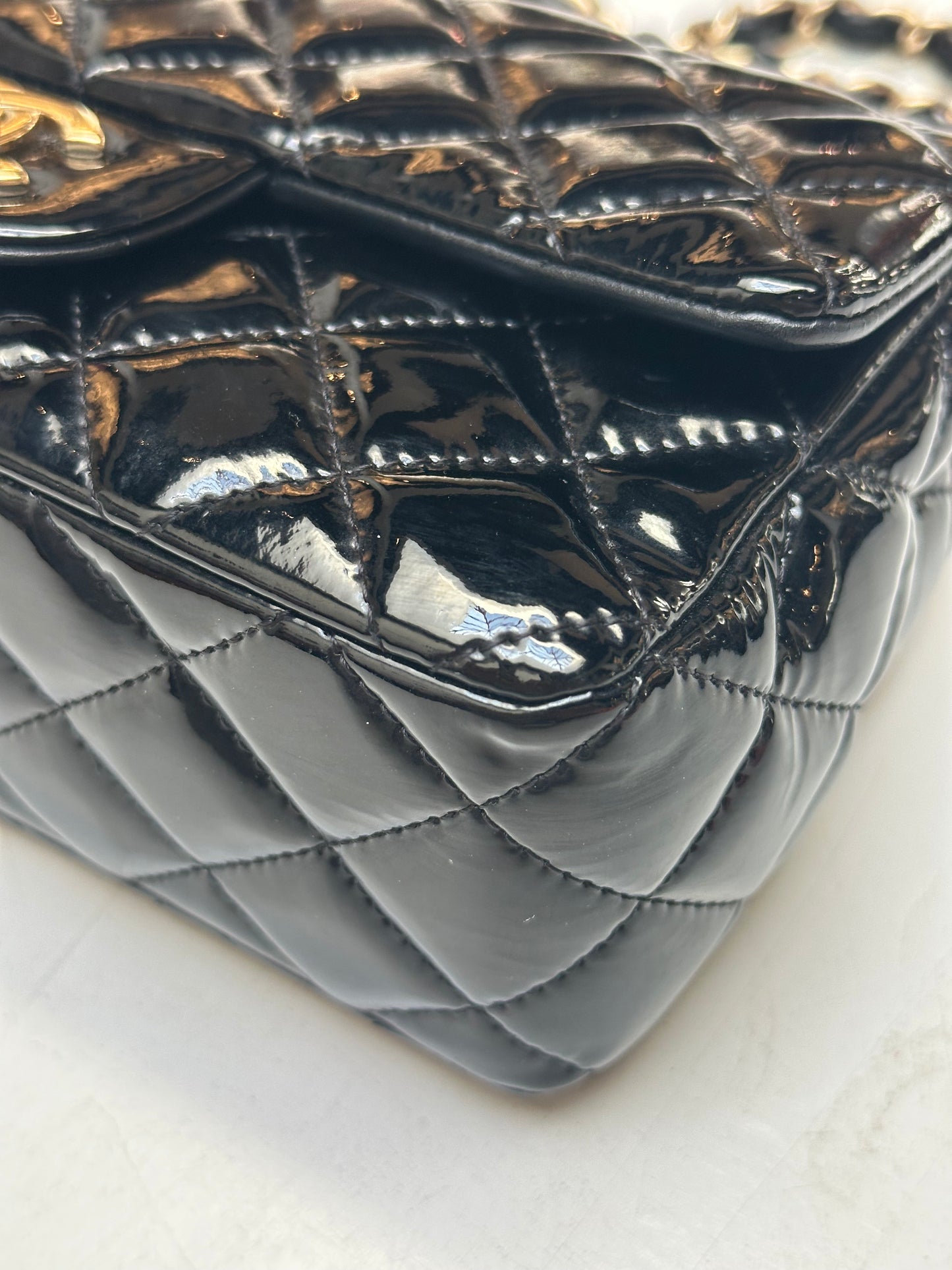 Chanel Rectangular Mini, Patent Black