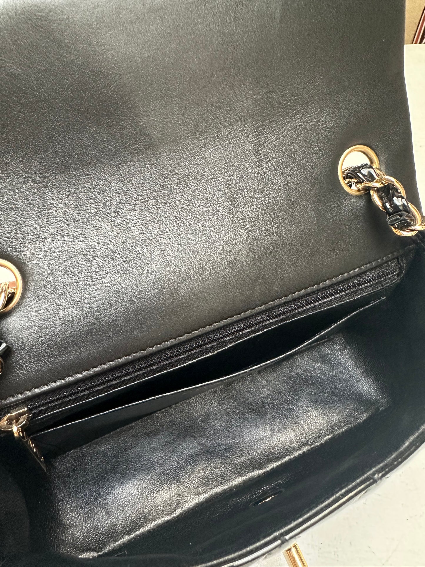 Chanel Rectangular Mini, Patent Black